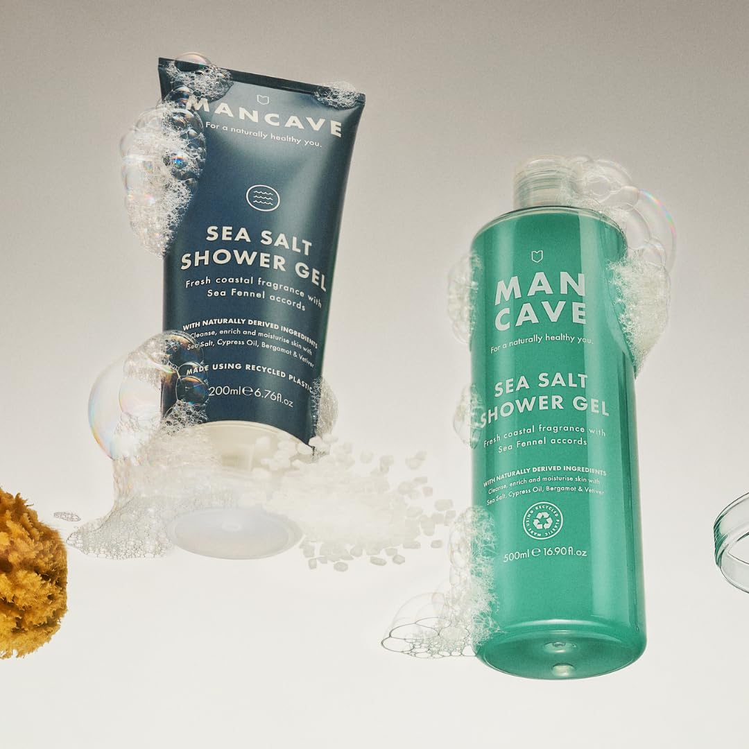 ManCave Sea Salt Shower Gel for Men with Sea Fennel, Cypress & Bergamot, 200 ml 5