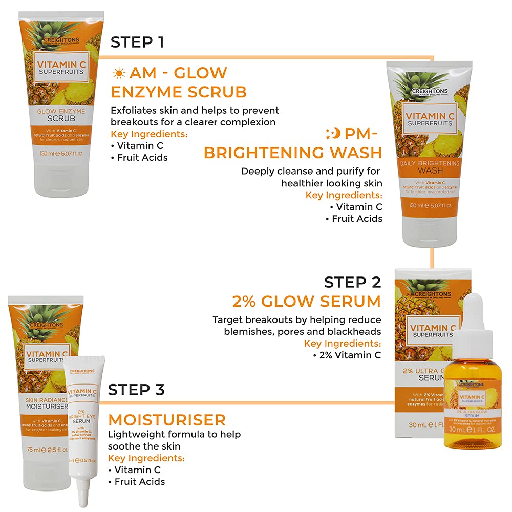 Creightons Vitamin C Superfruits Glow Enzympeeling (150 ml) - Ein belebendes Peeling 4