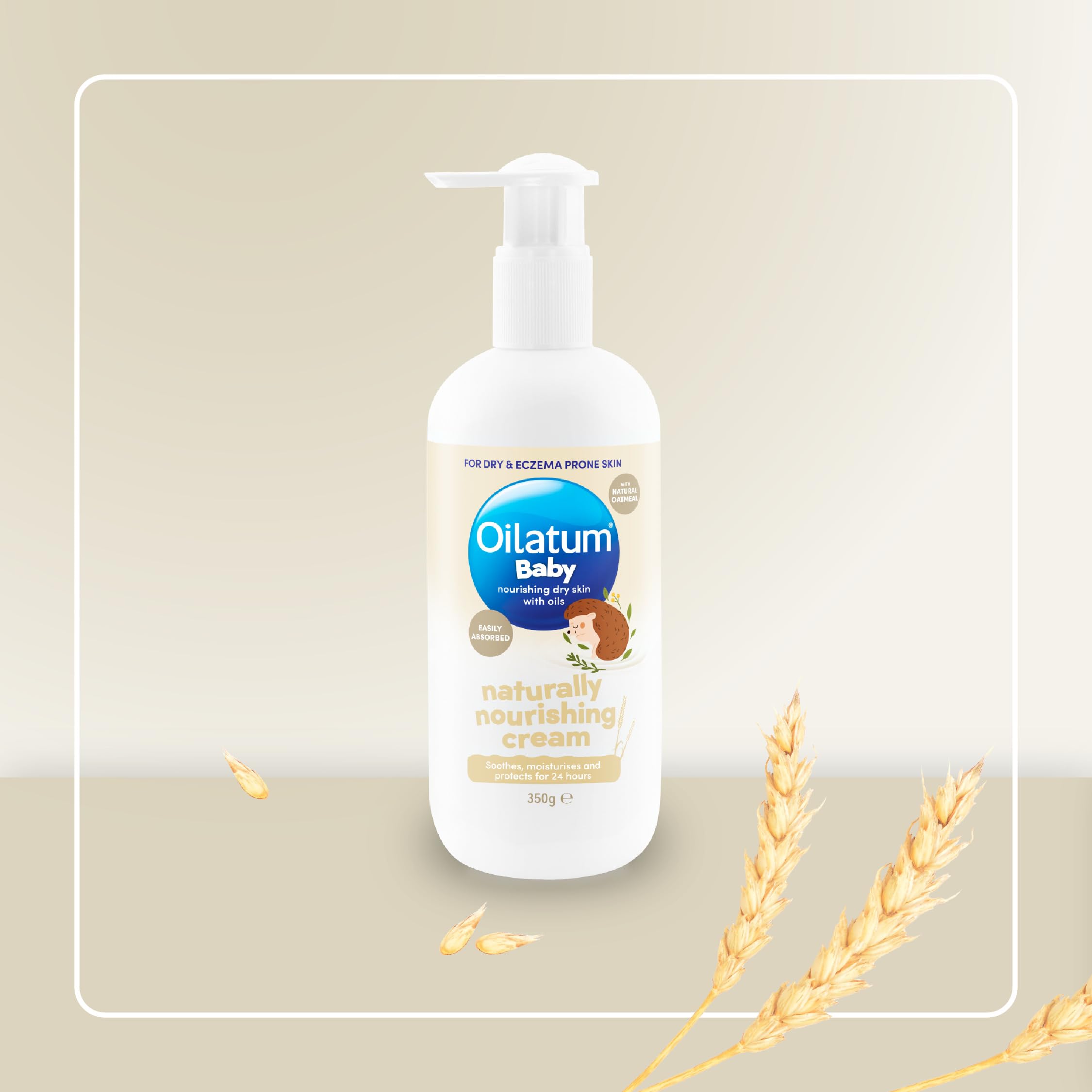 Oilatum Baby Natürlich Nährende Creme, Angereichert mit natürlichem Hafermehl, Pro