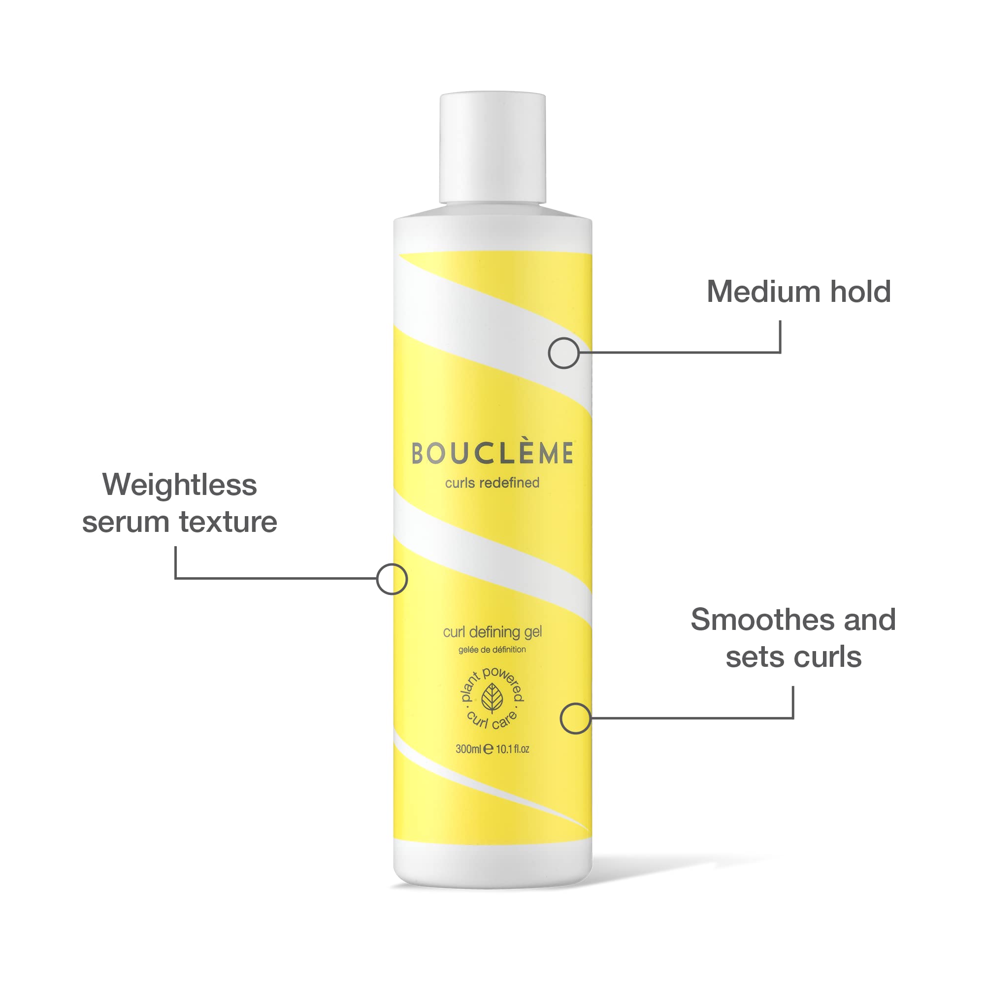 Bouclème – Lockendefinierendes Gel – Feuchtigkeitsserum für definierte Locken – 99 % Inhaltsstoffe natürlichen Ursprungs, vegan – 300 ml