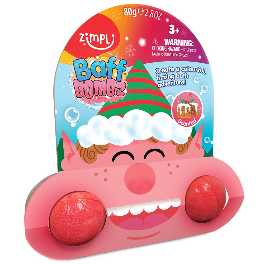 ZIMPLI Christmas Elf Baff Bombz Gift Card for Kids - Stocking Filler Fun