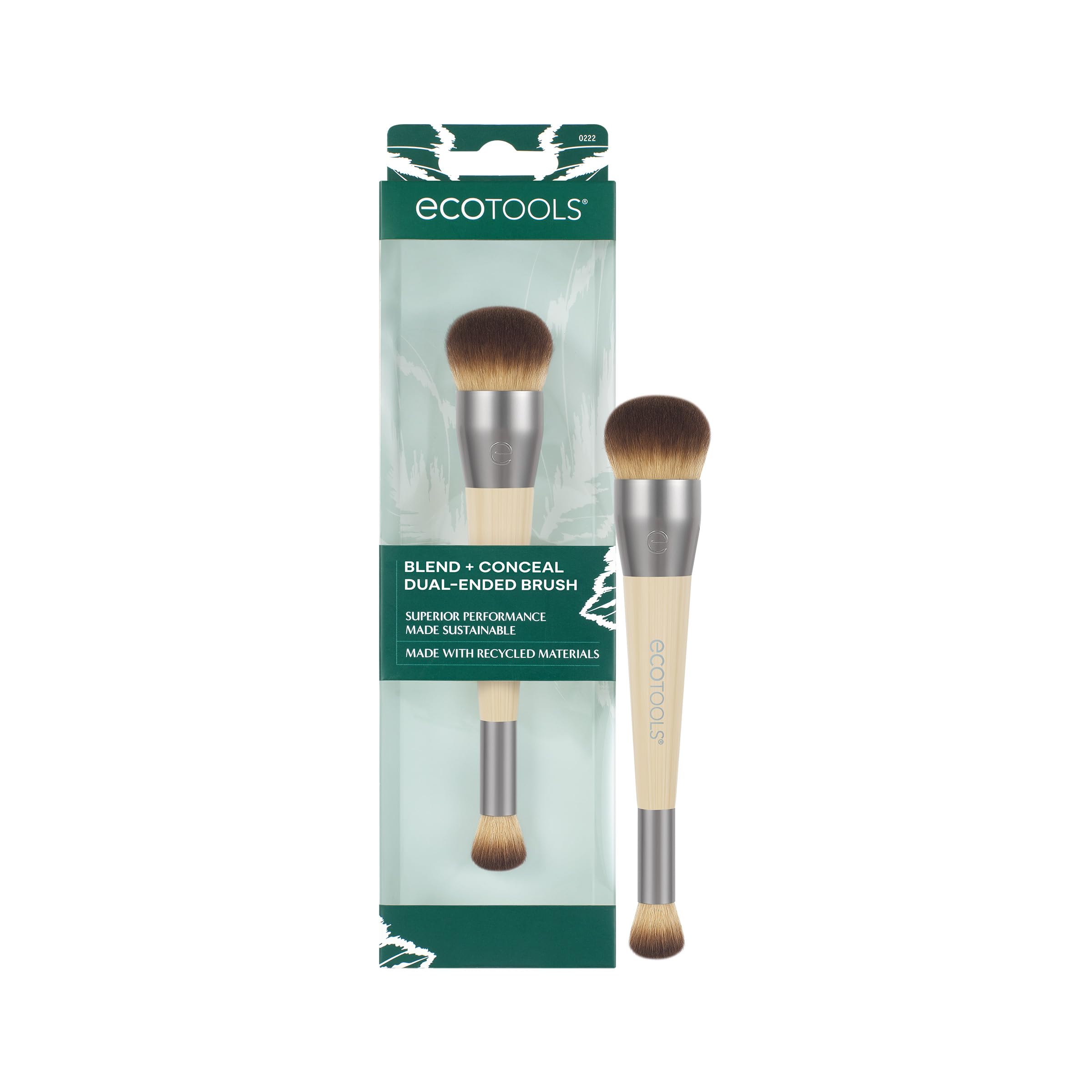 EcoTools Blend + Conceal Dual-Ended Makeup Brush for Foundation and Concealer