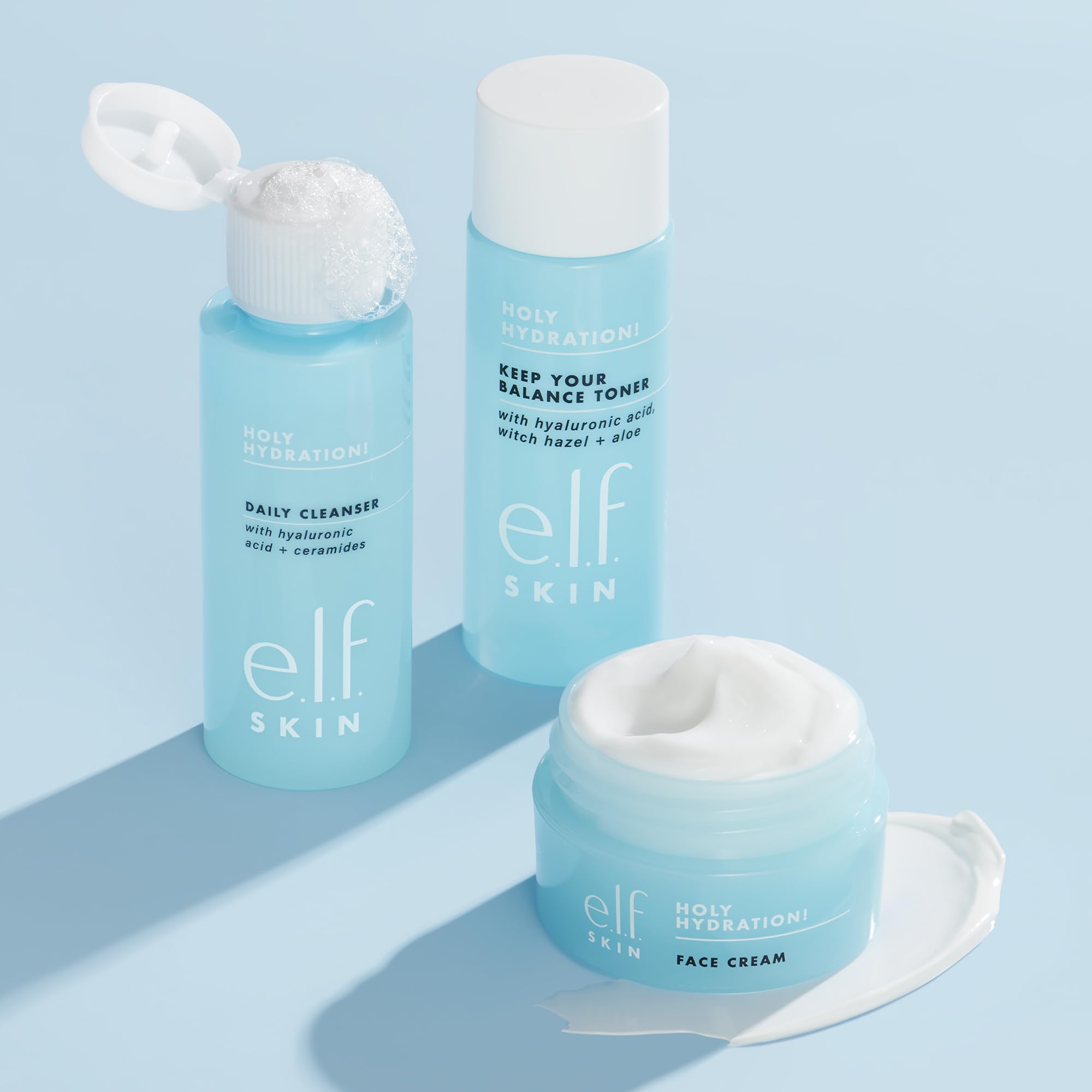 e.l.f. SKIN Holy Hydration! Mini Kit: Cleanser, Toner & Face Cream Trio 6