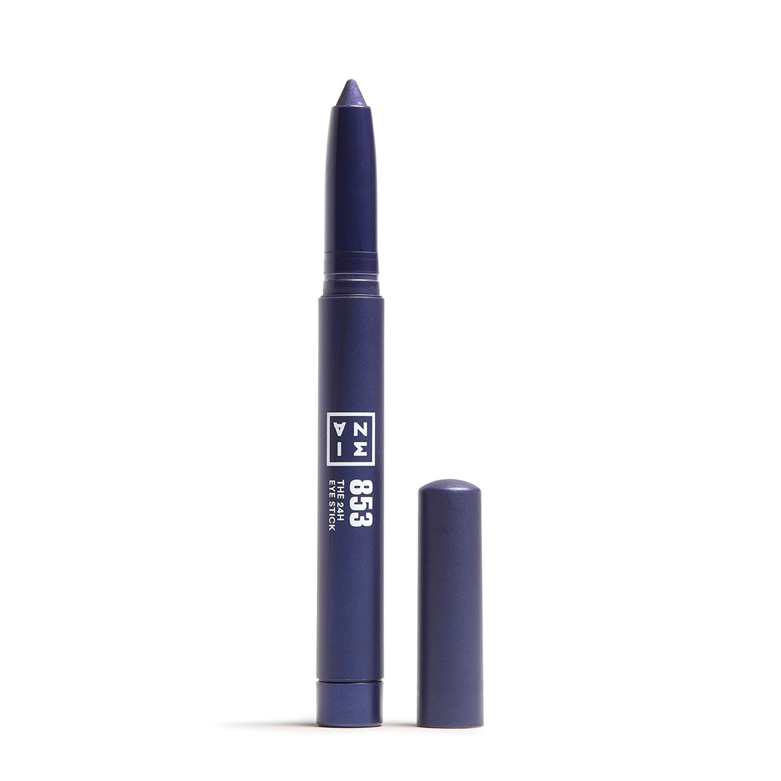 3INA The 24H Eye Stick 853 Dark Blue - Waterproof Creamy Eyeshadow with Matte Shimmer Metallic Finish