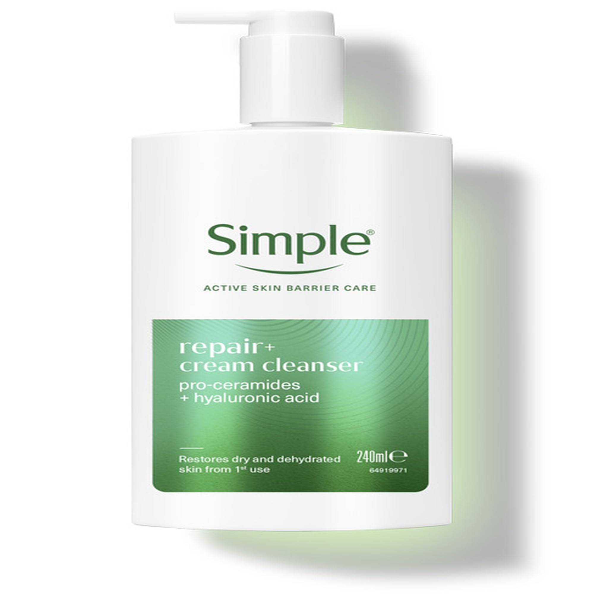 Simple Repair+ Gesichtsreiniger mit Pro-Ceramiden und Hyaluronsäure regeneriert trockene Haut