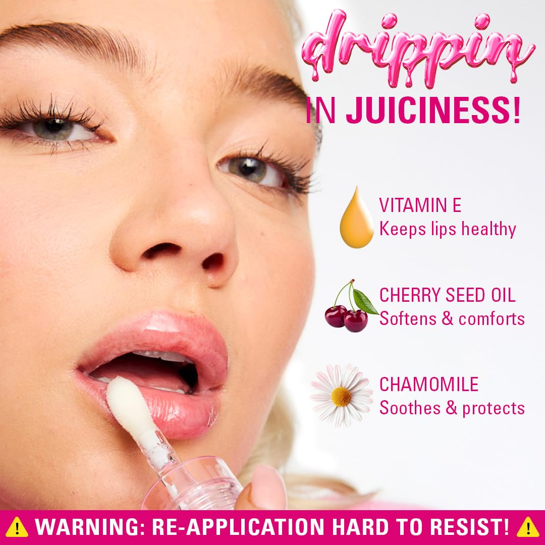 Revolution Pout Lip Oil in Lychee Clear - Nourishing Tinted High Shine, Vegan & Cruelty-Free 4