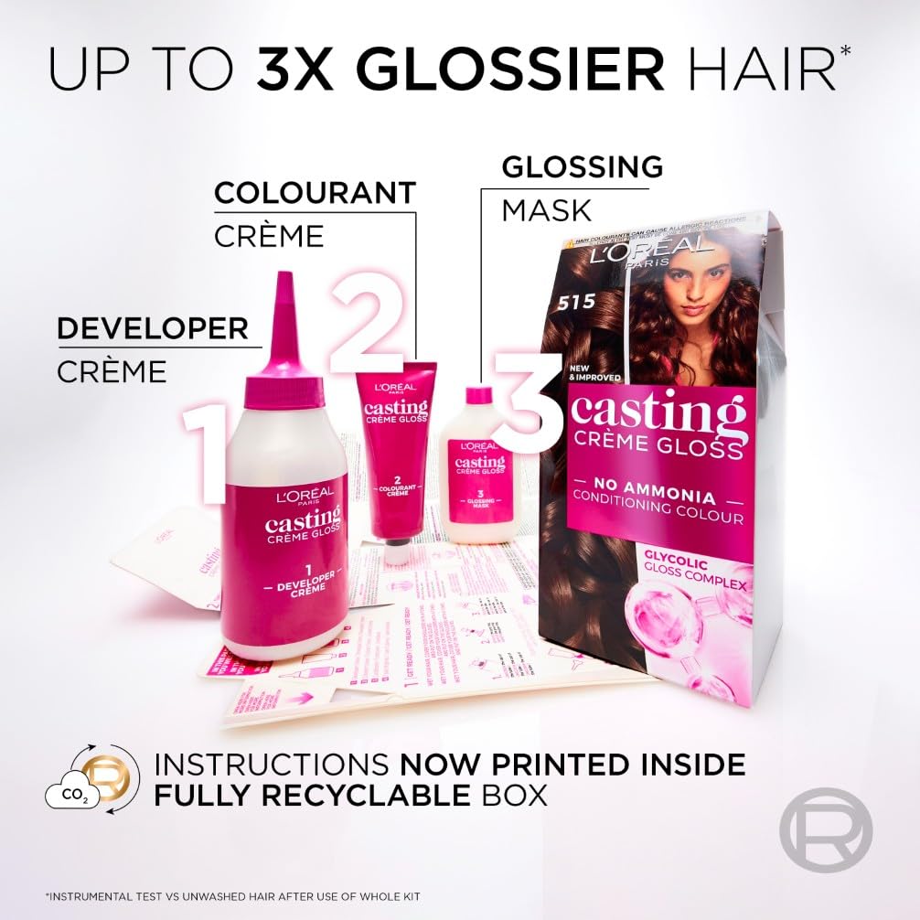 L’Oréal Paris Casting Crème Gloss Ammonia Free Semi-Permanent Hair Dye, 426 Auburn 4