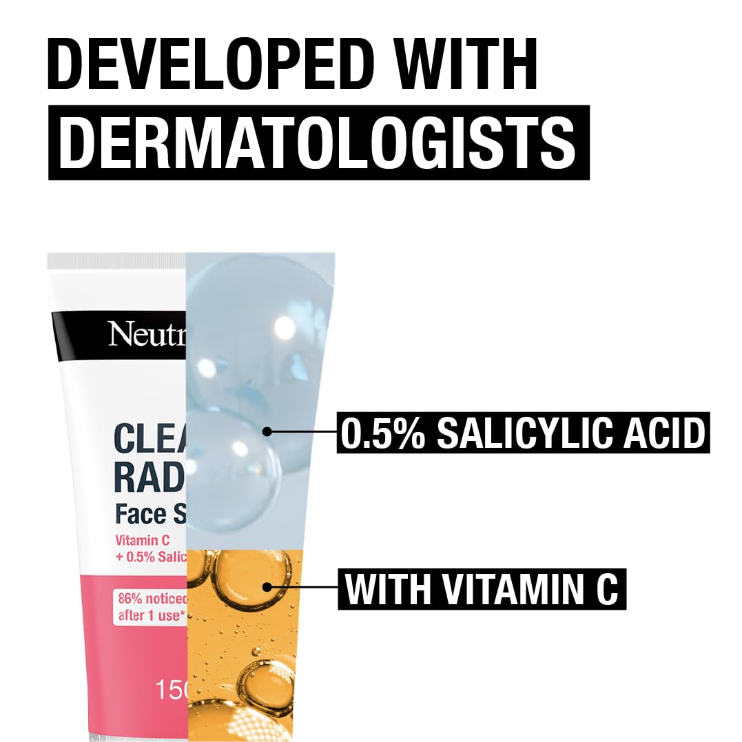Neutrogena Clear & Radiant Daily Face Scrub with Vitamin C & Salicylic Acid, 150ml 5