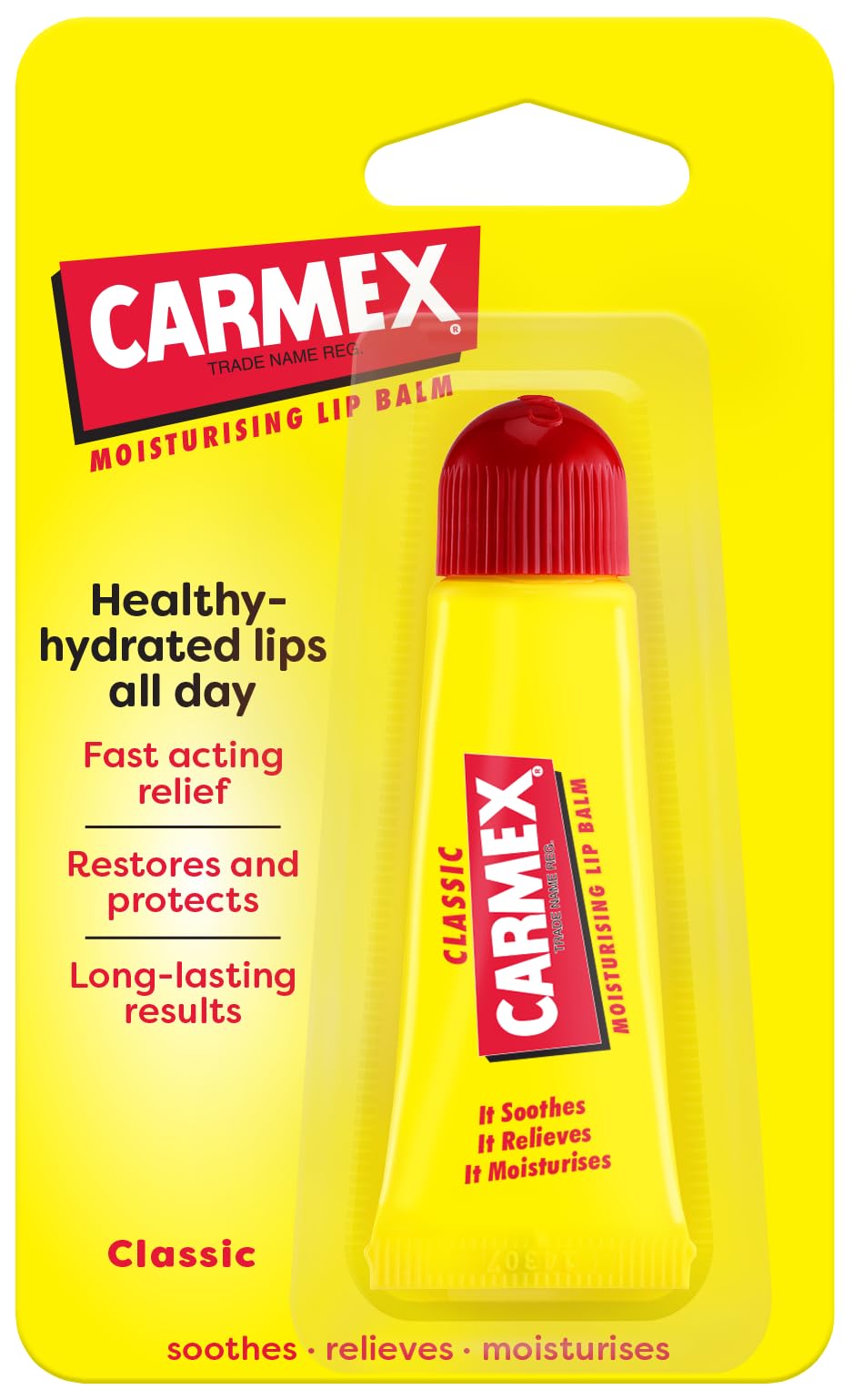 Carmex Lip Balm Tube Set: Classic, Cherry, Strawberry & Mint with SPF 15