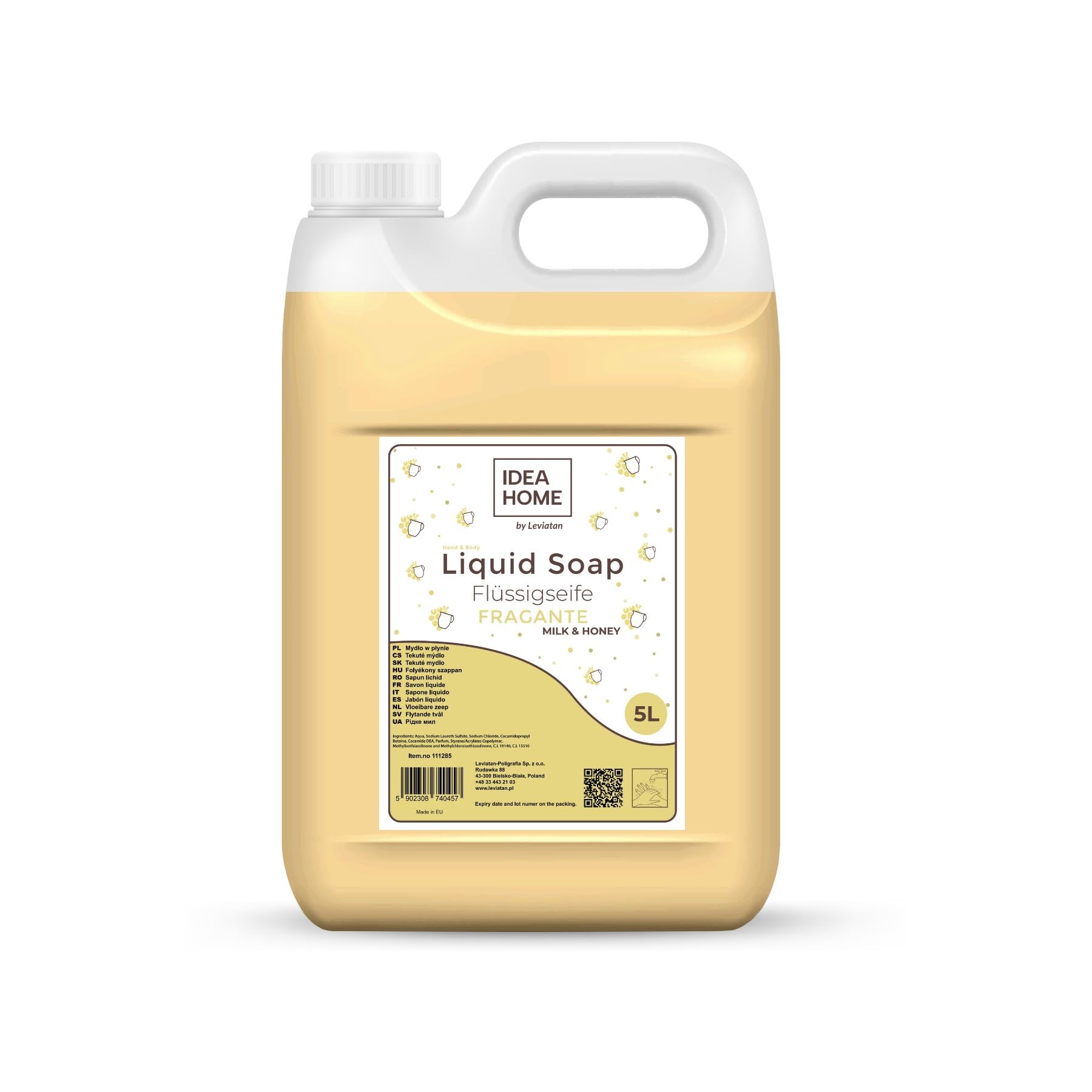 IDEA HOME FRAGANTE Liquid Hand Soap 5L - Cream Soap Rich in Vitamins A, E, F and Minerals 7