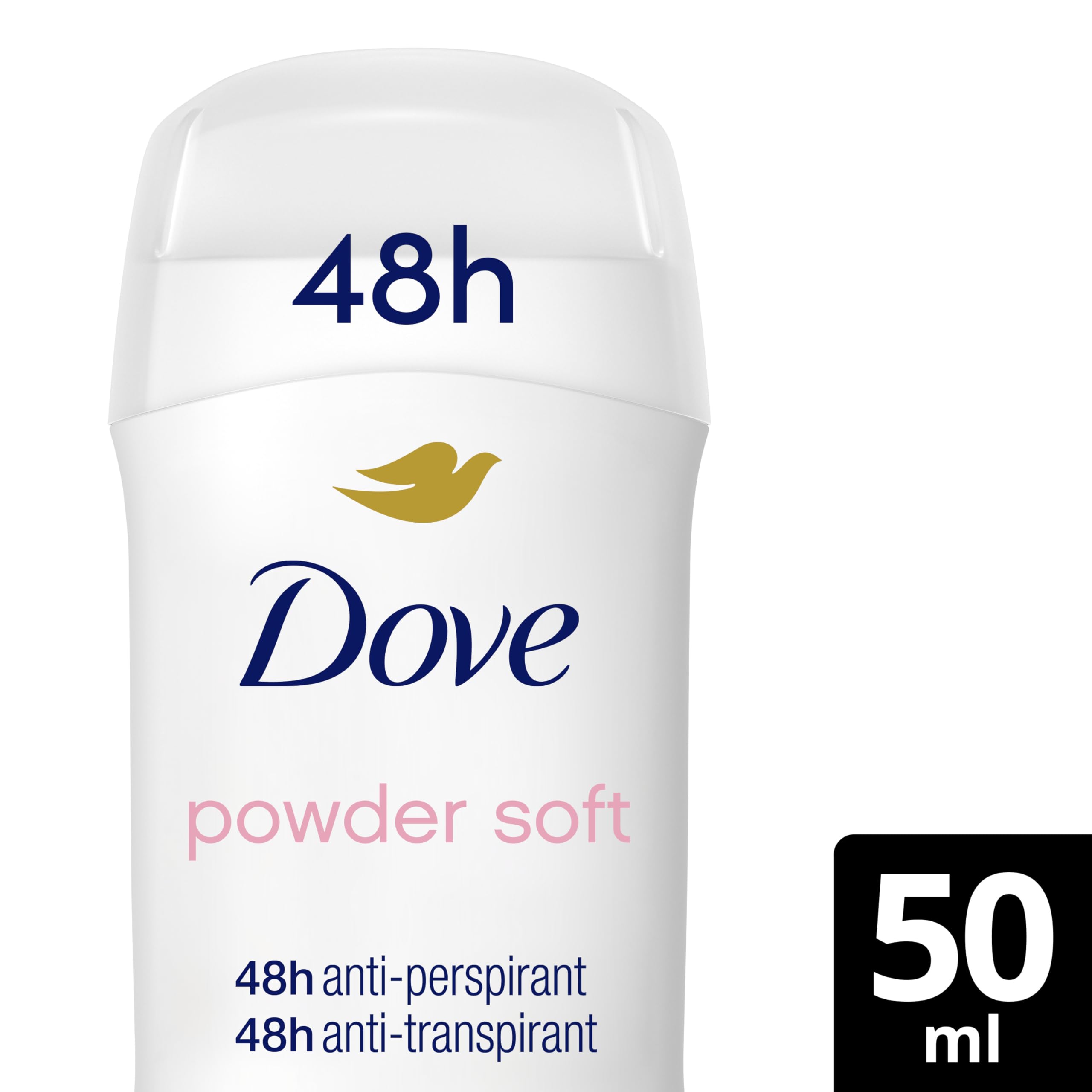Dove Powder Soft Antiperspirant Deodorant Cream Stick for Women - 48 Hour Protection