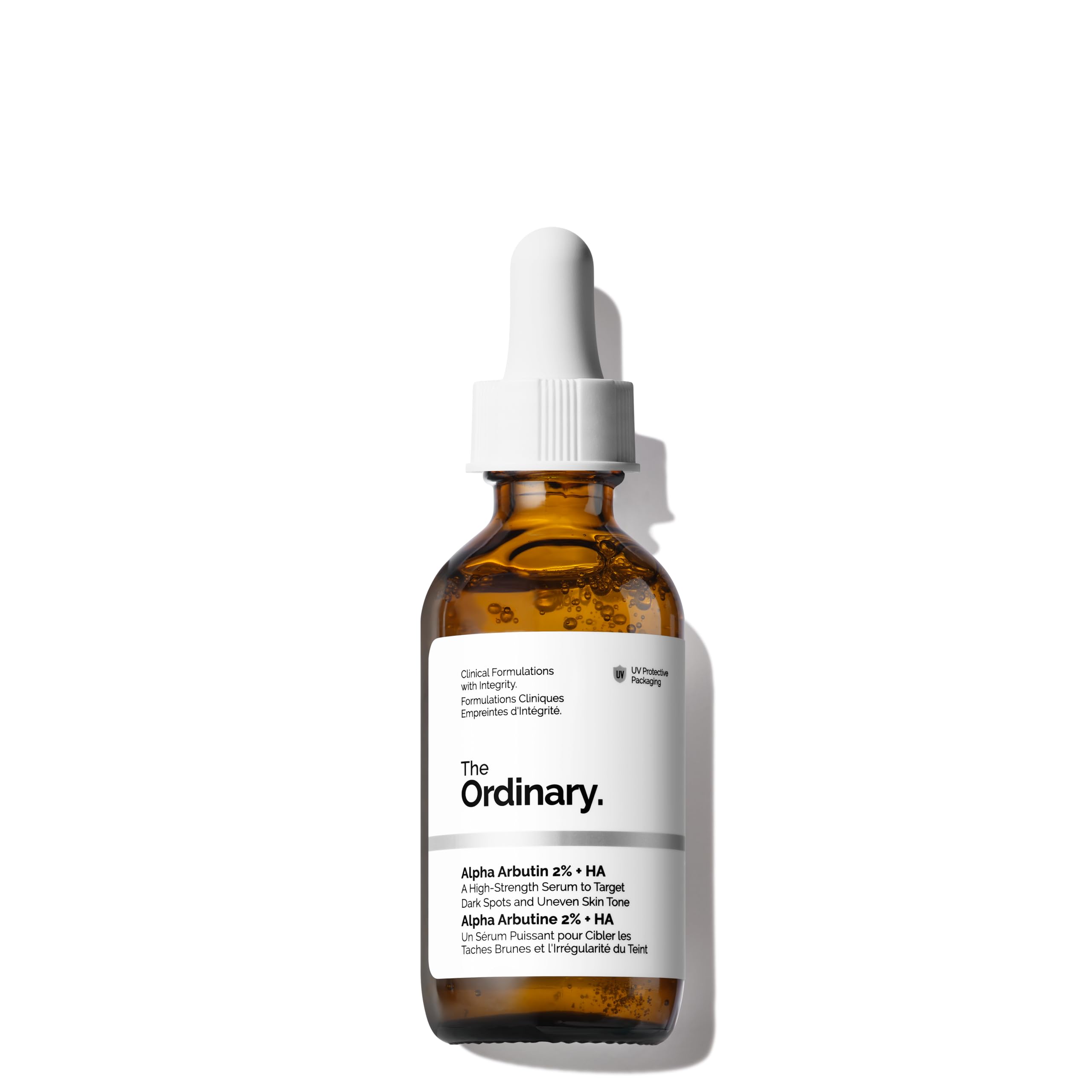 The Ordinary Alpha Arbutin 2% + HA, hellt die Haut auf und bekämpft dunkle Flecken,