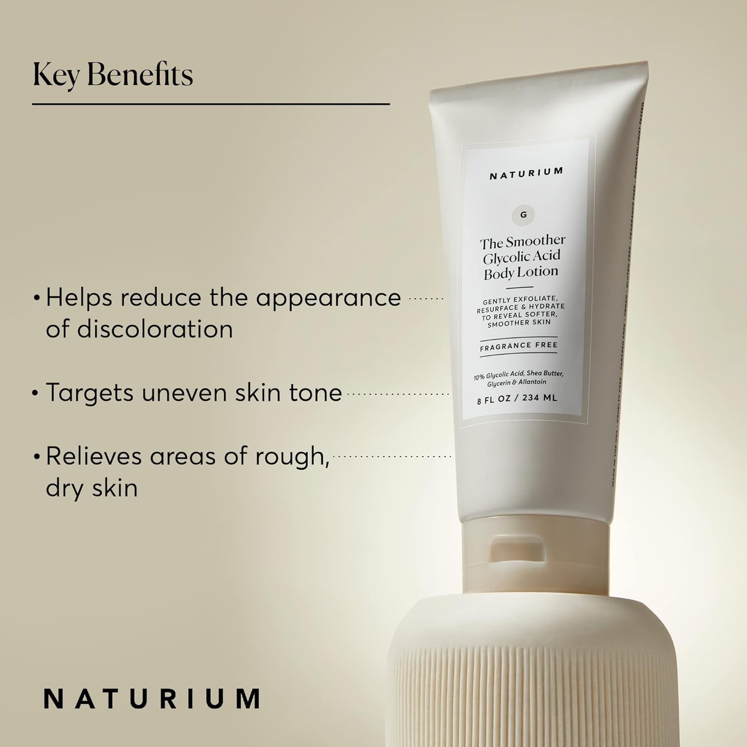 Naturium The Smoother Glycolic Acid Body Lotion - 10% Glycolic Acid for Resurfacing & Exfoliation | 16.9 FL OZ 3