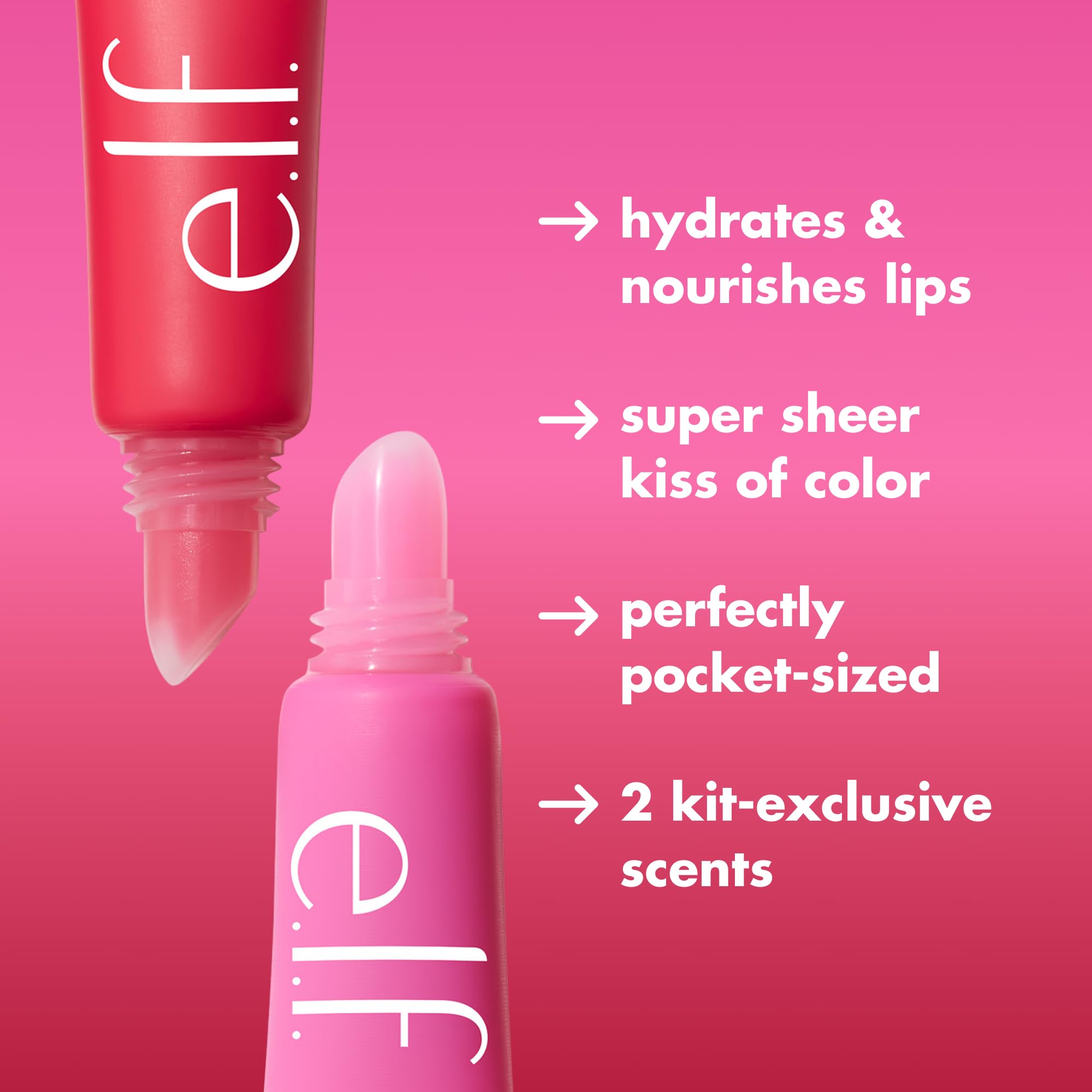 elf Squeeze Me Lip Balm Duo, Feuchtigkeitsspendender Lippenbalsam für einen zarten Farbtupfer 5