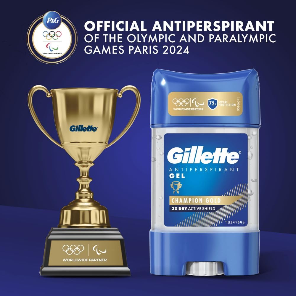 Gillette Antiperspirant Deodorant Gel For Men, Arctic Ice, 48-Hour Invisible Protection (6 x 70 ml) 6