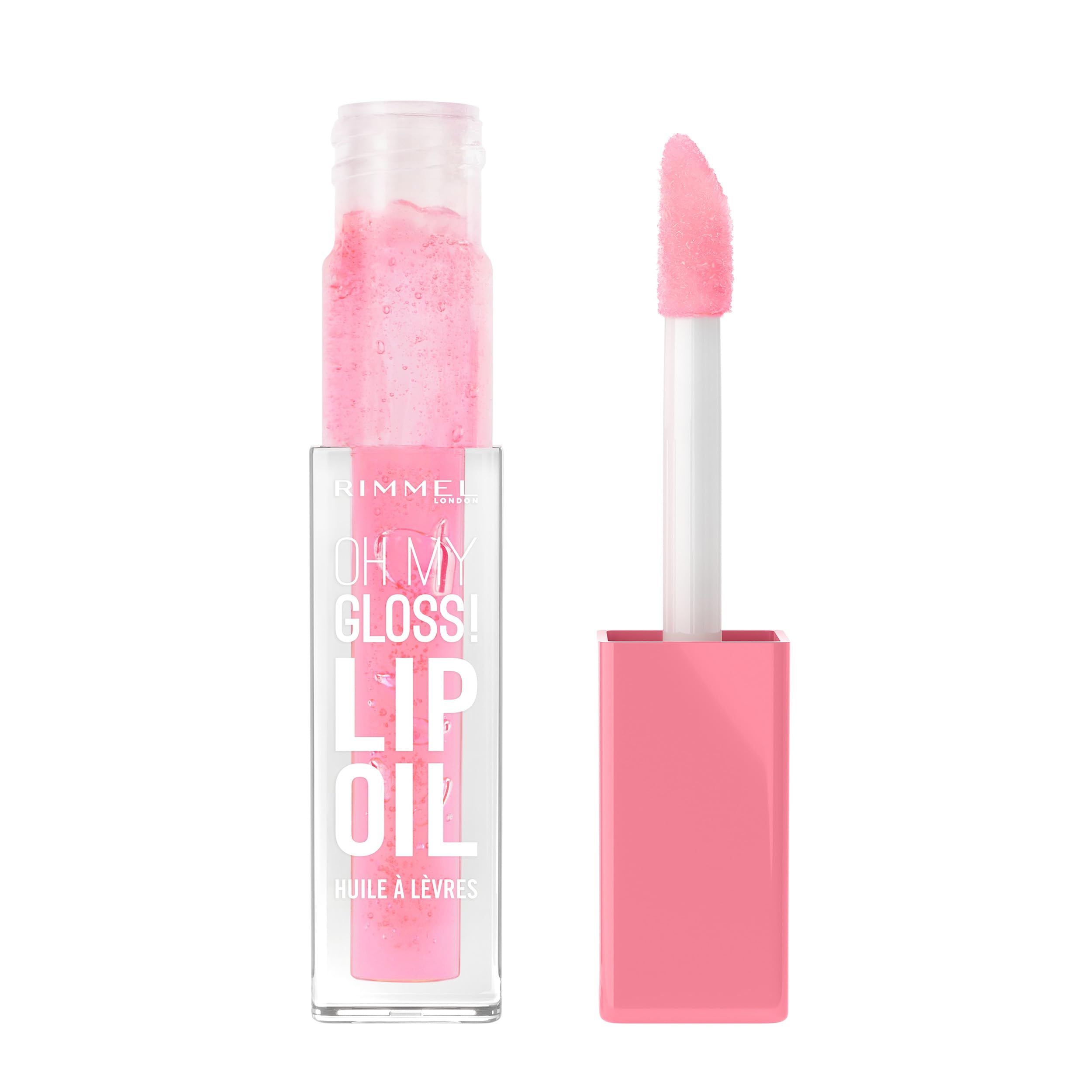 Rimmel Oh My Gloss! Lip Oil 001 Pink Flush: Juicy Shine, Hydration & Natural Plumping with Vitamin E