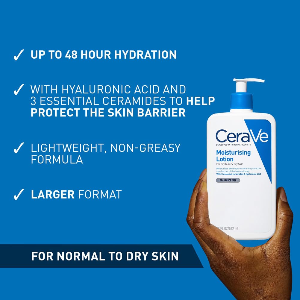 CeraVe Moisturising Lotion for Daily Face & Body Hydration with 3 Essential Ceramides