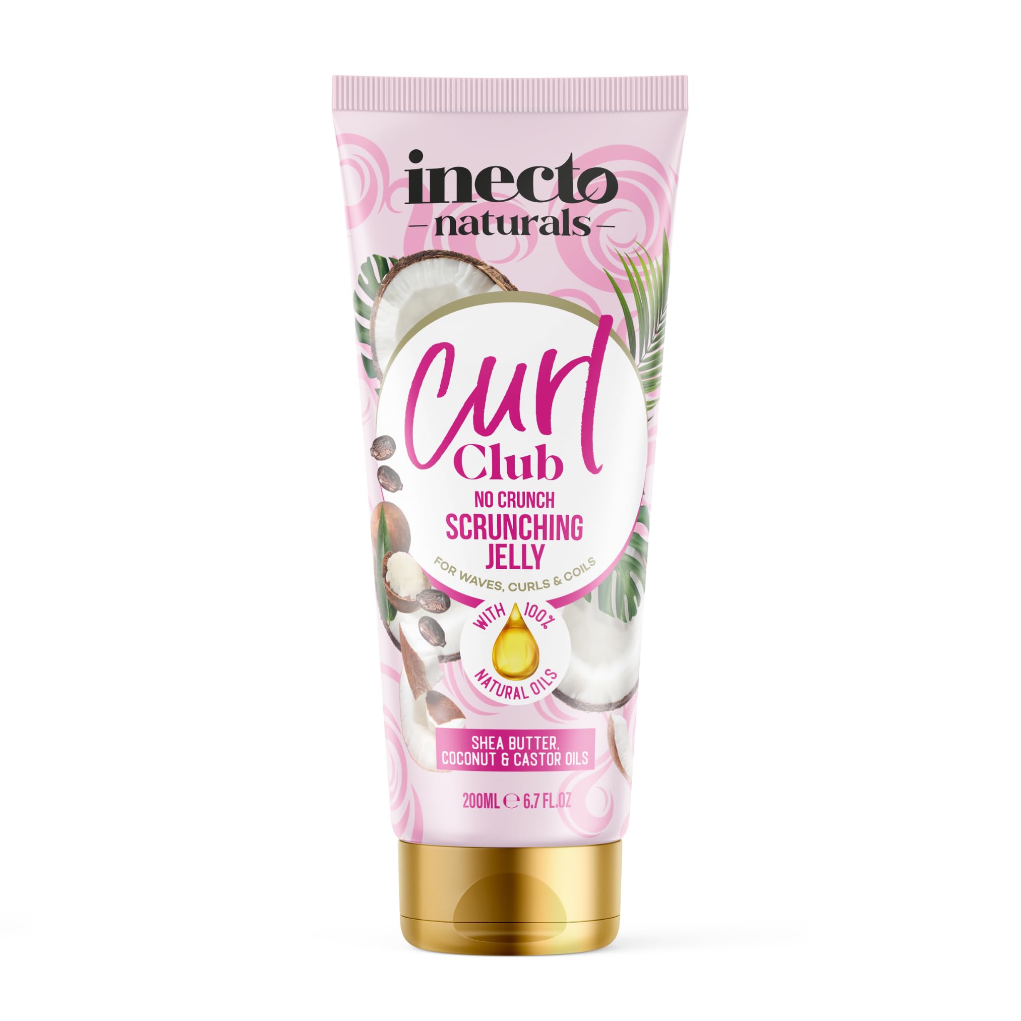 INECTO Naturals Curl Club No Crunch Scrunching Jelly for Defined Curls 200ml