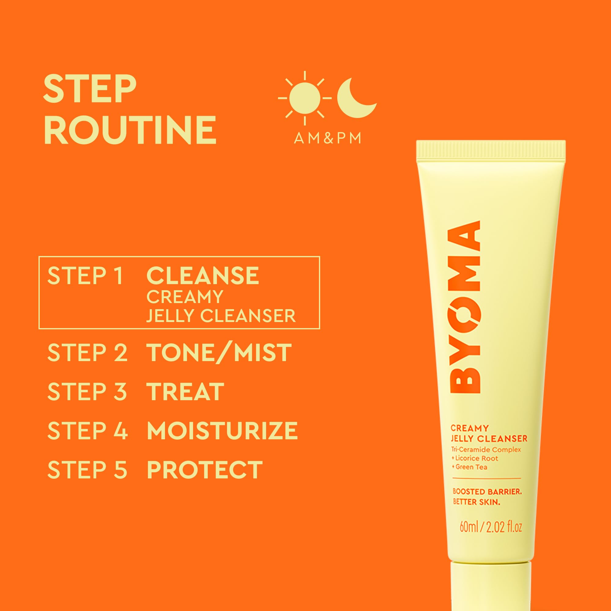 BYOMA Travel Size Creamy Jelly Cleanser (60ml) Hydrating Facial Wash 5