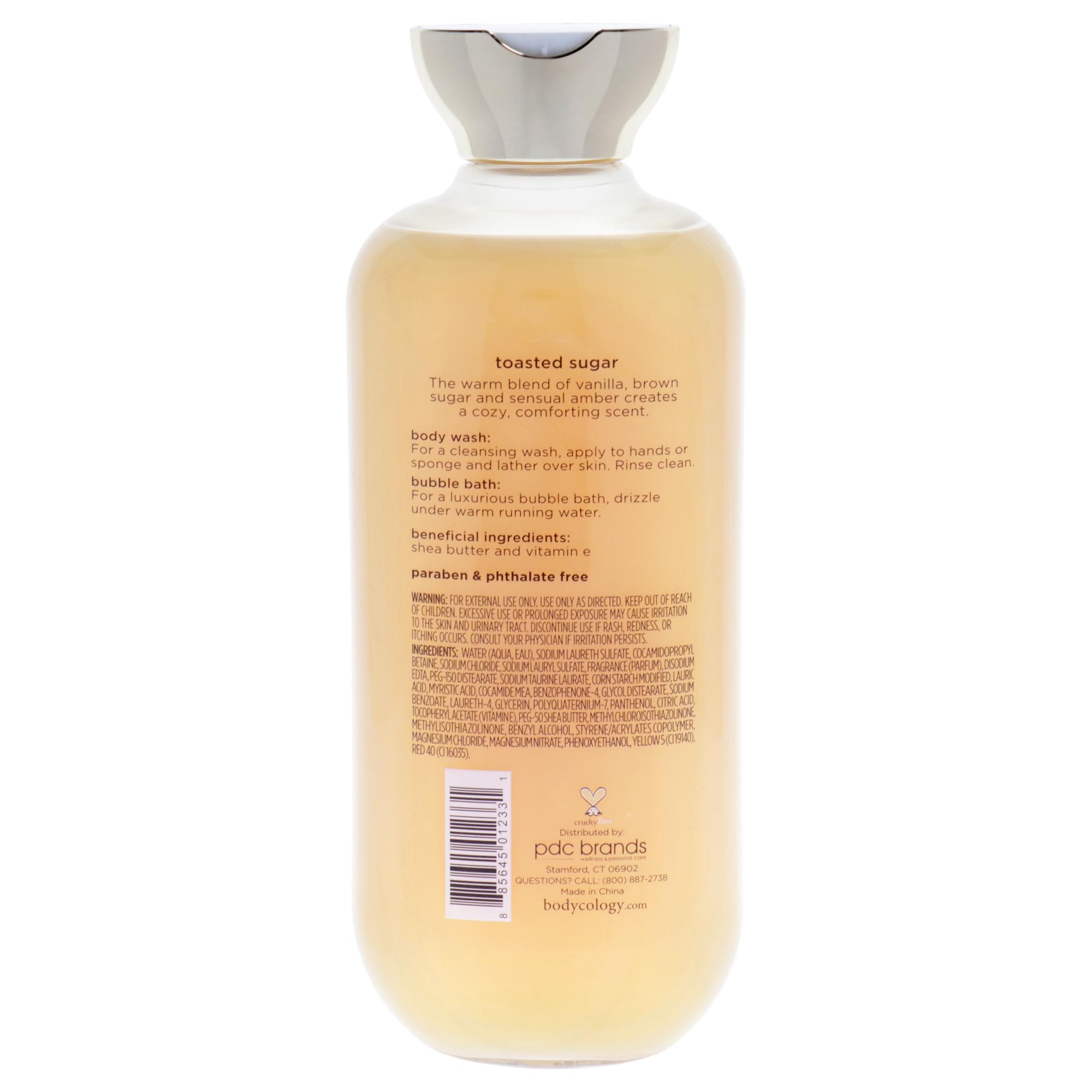 Bodycology Toasted Sugar 16 oz Body Wash and Bubble Bath for Women