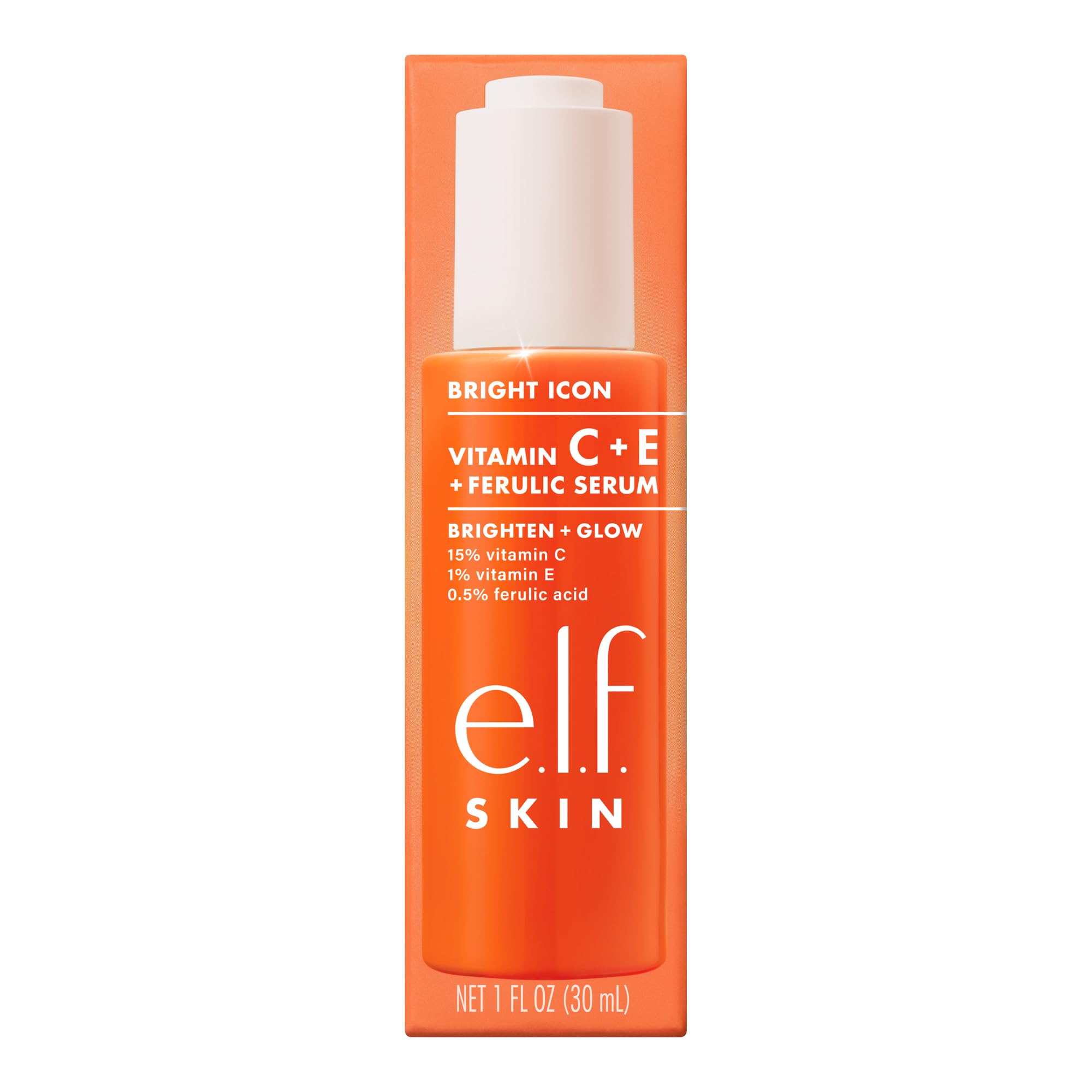 e.l.f. SKIN Bright Icon Vitamin C + E + Ferulic Serum for Brightening and Soothing 8