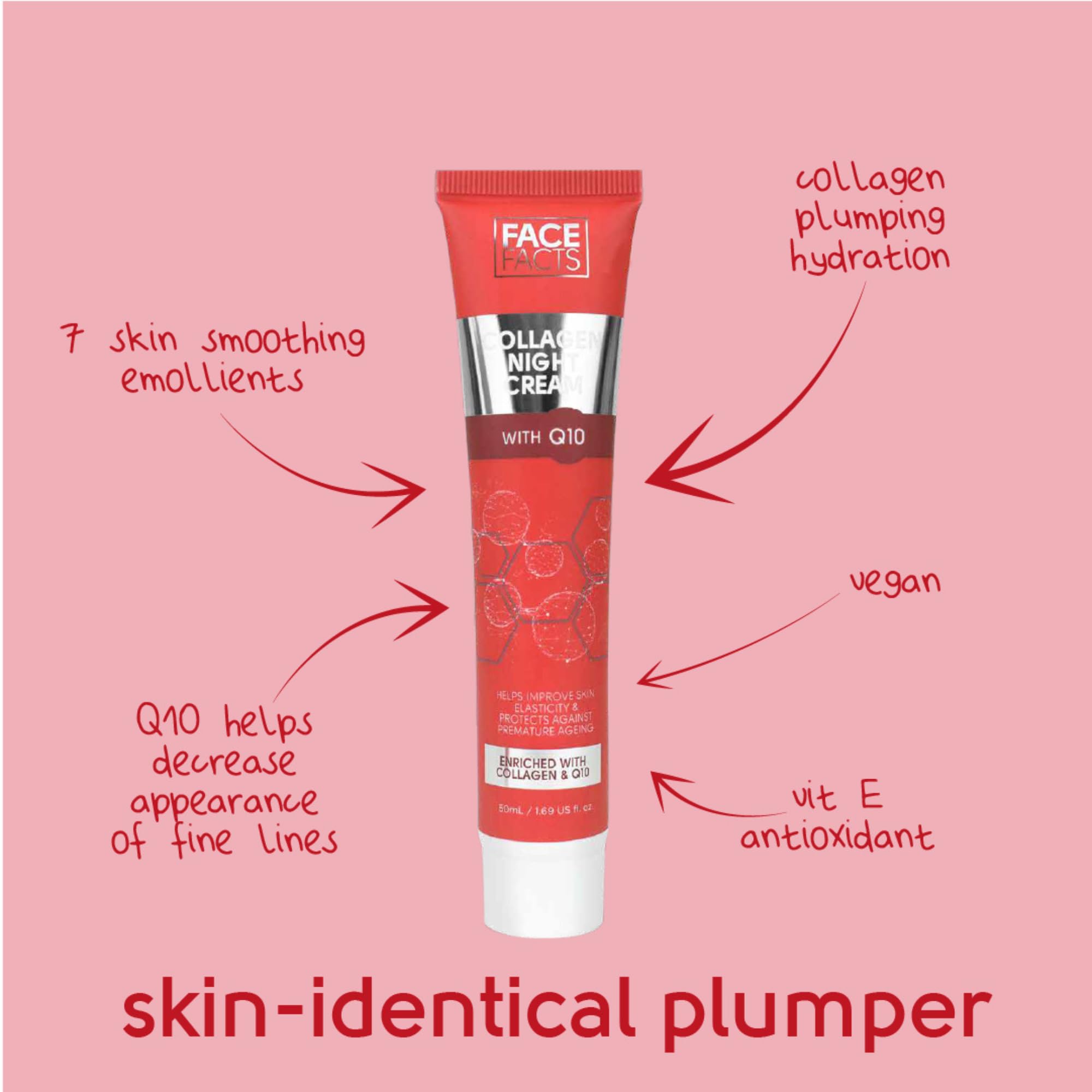 Face Facts Collagen Q10 Night Cream with Vitamin E and Ubiquinone