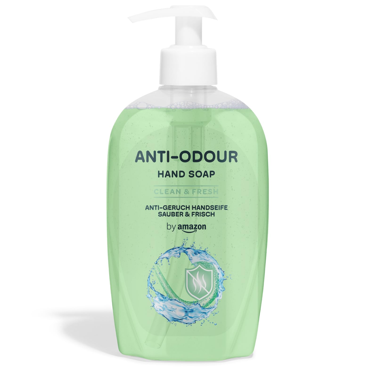 by Amazon Anti-Odour Hand Soap Lemon & Mint - 4 x 500ml Pack with Refills