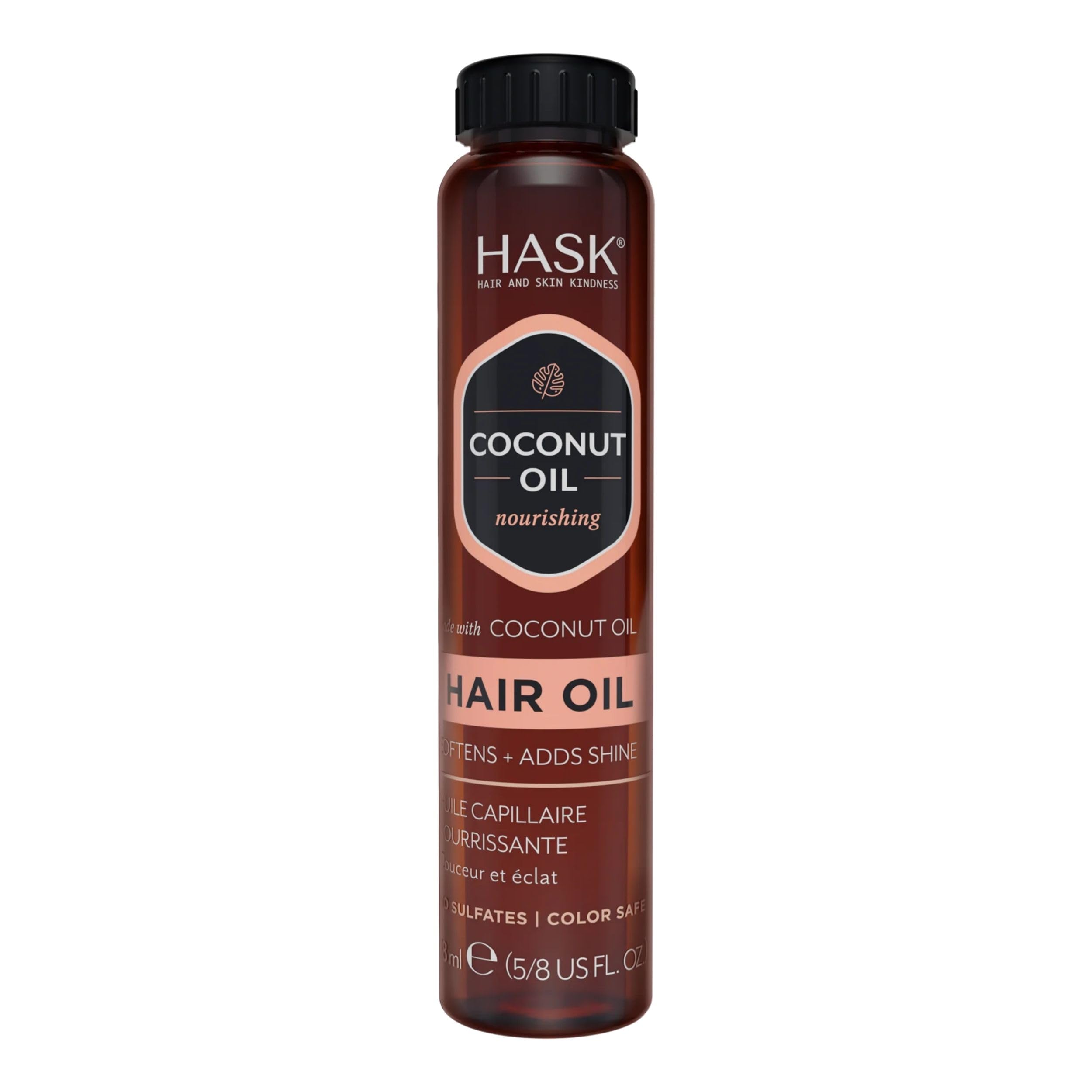 HASK Monoi Coconut Nourishing Shine Oil for Radiant Shine, 18 ml