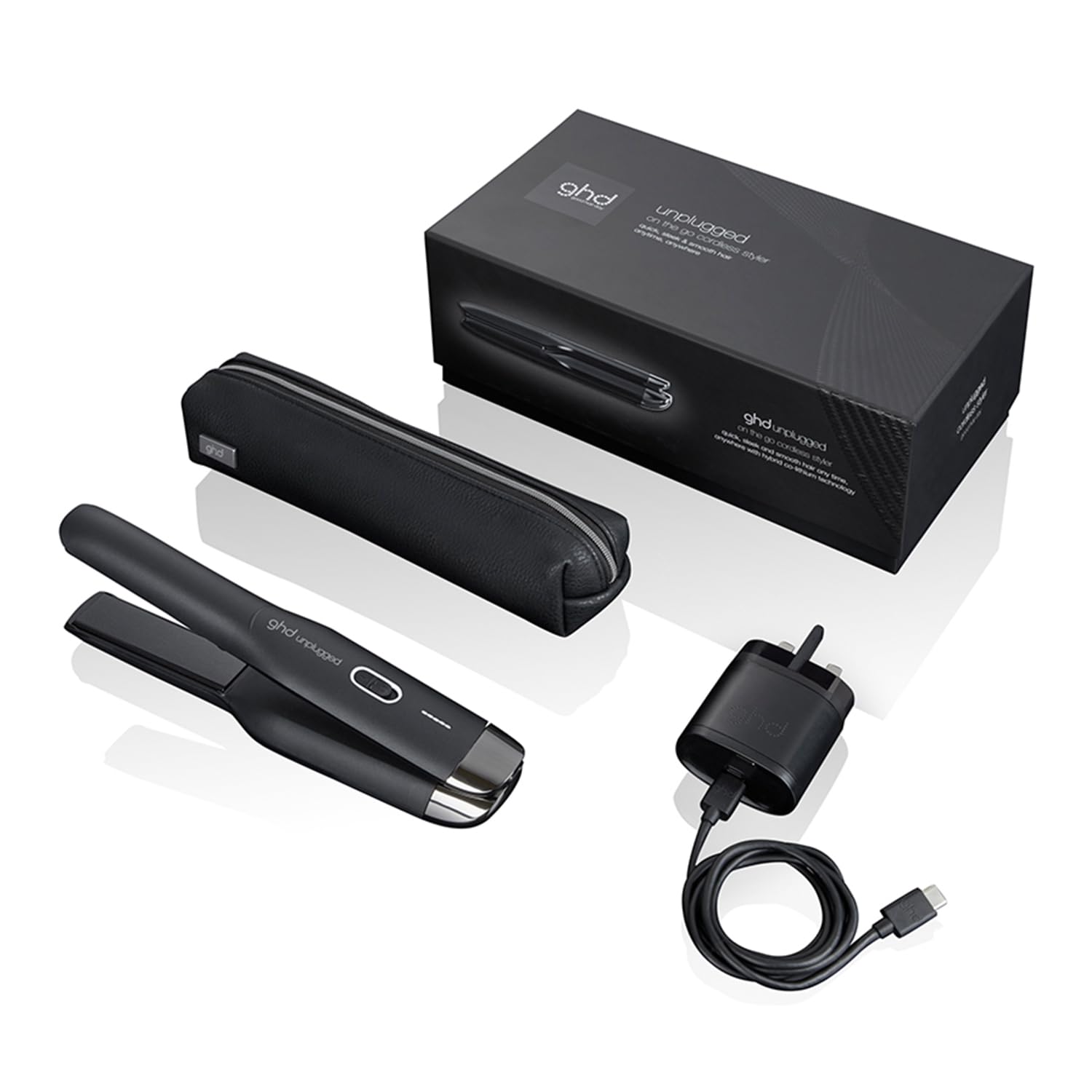 ghd Unplugged Cordless Hair Straightener, Black, On The Go Styling, 65% More Shine 4