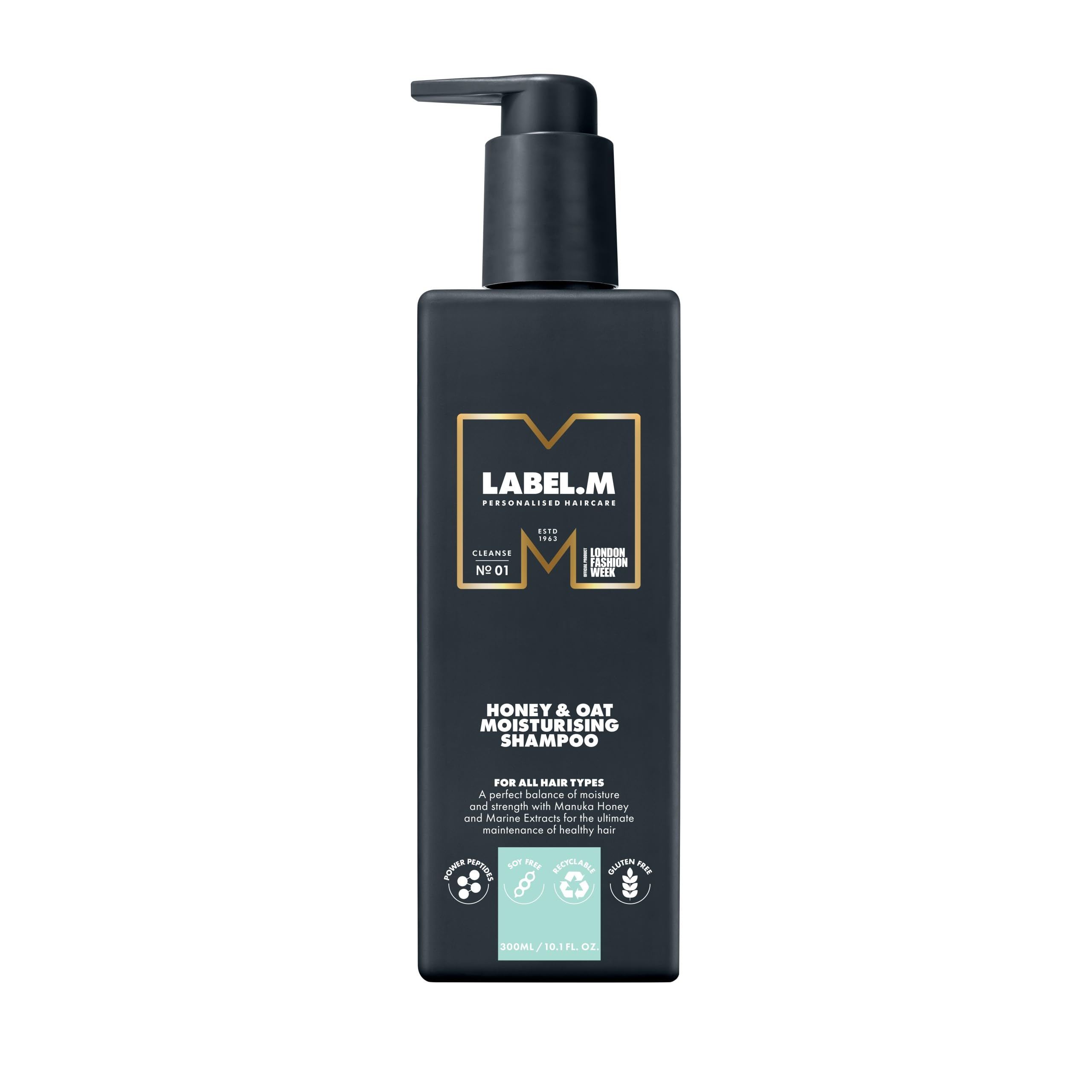 label.m Honey & Oat Moisturising Shampoo 300ml with Recyclable Pump