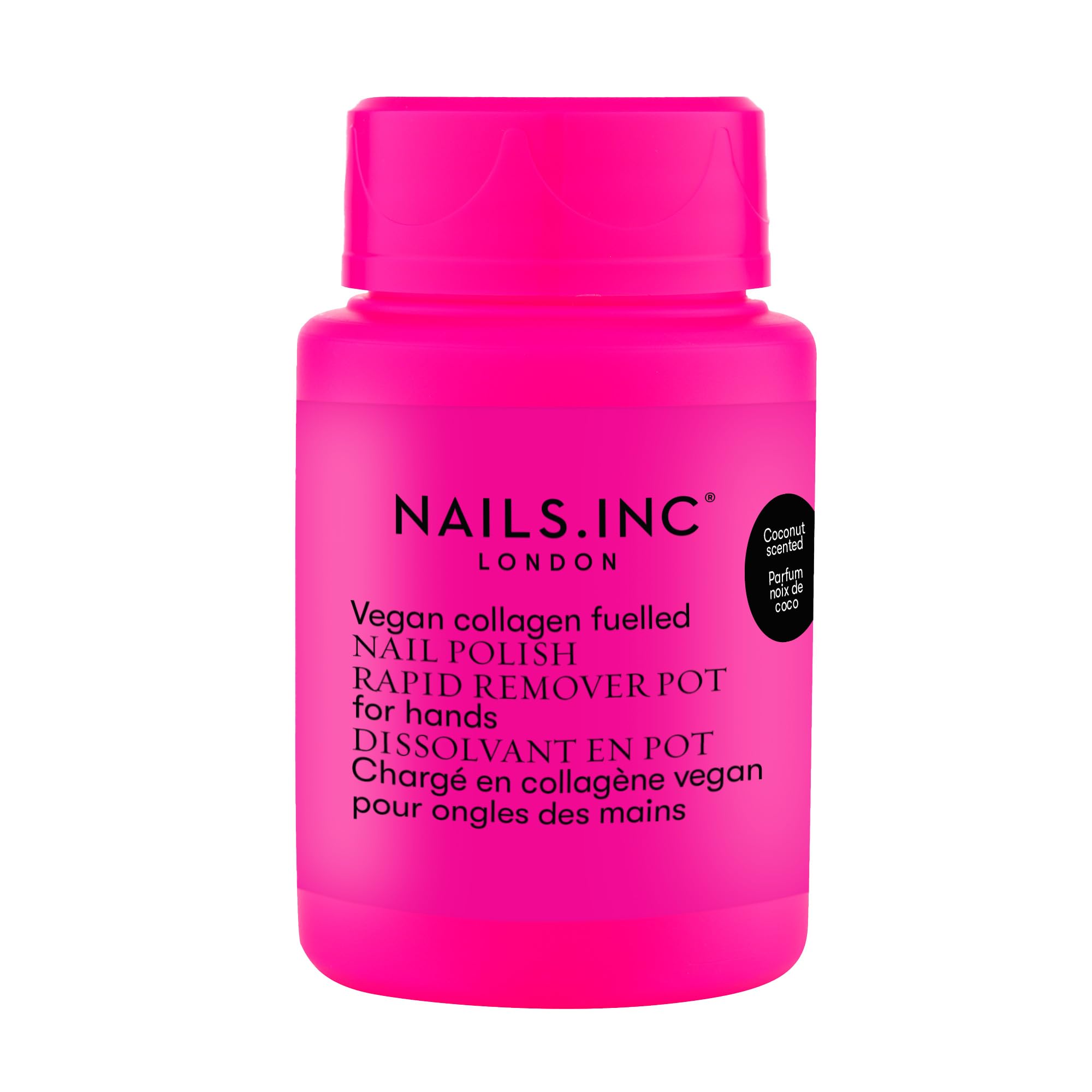 Nails.INC Vegan Collagen Fuelled Acetone-Free Nail Polish Remover Pot, 60ml