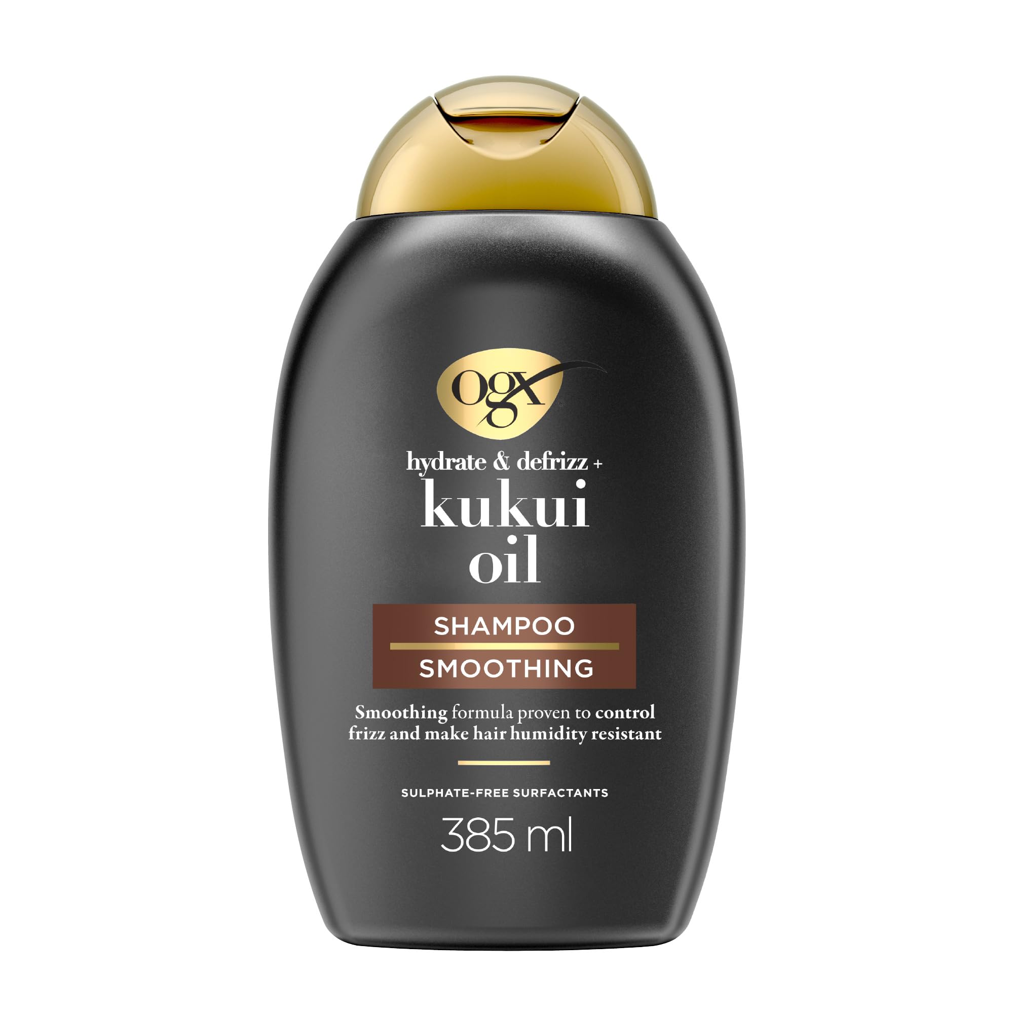 OGX Kukui Oil Shampoo for Frizzy Hair, Humidity Resistant, 385ml