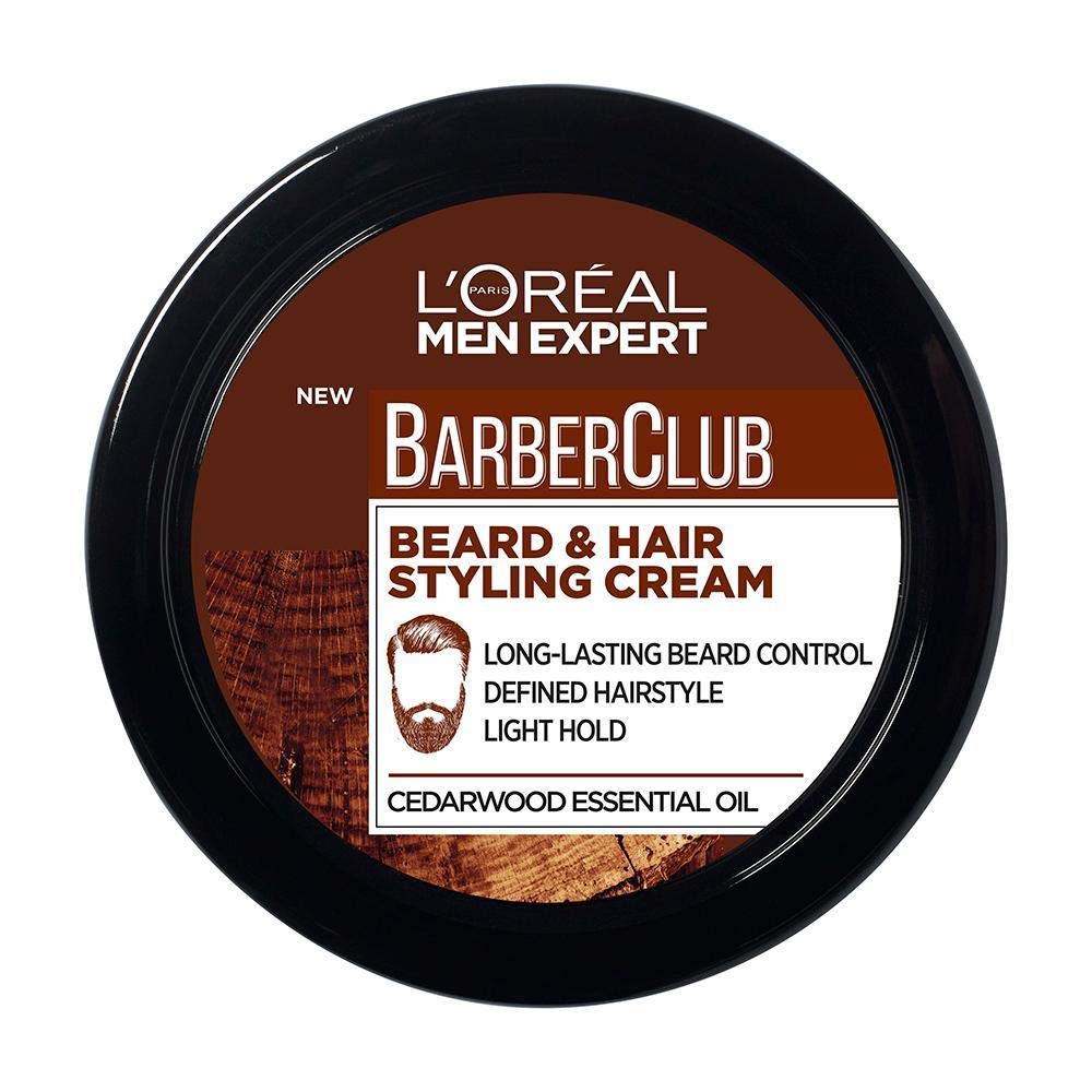 L'Oreal Men Expert Barber Club Beard, Hair & Mo Styling Cream, 75ml