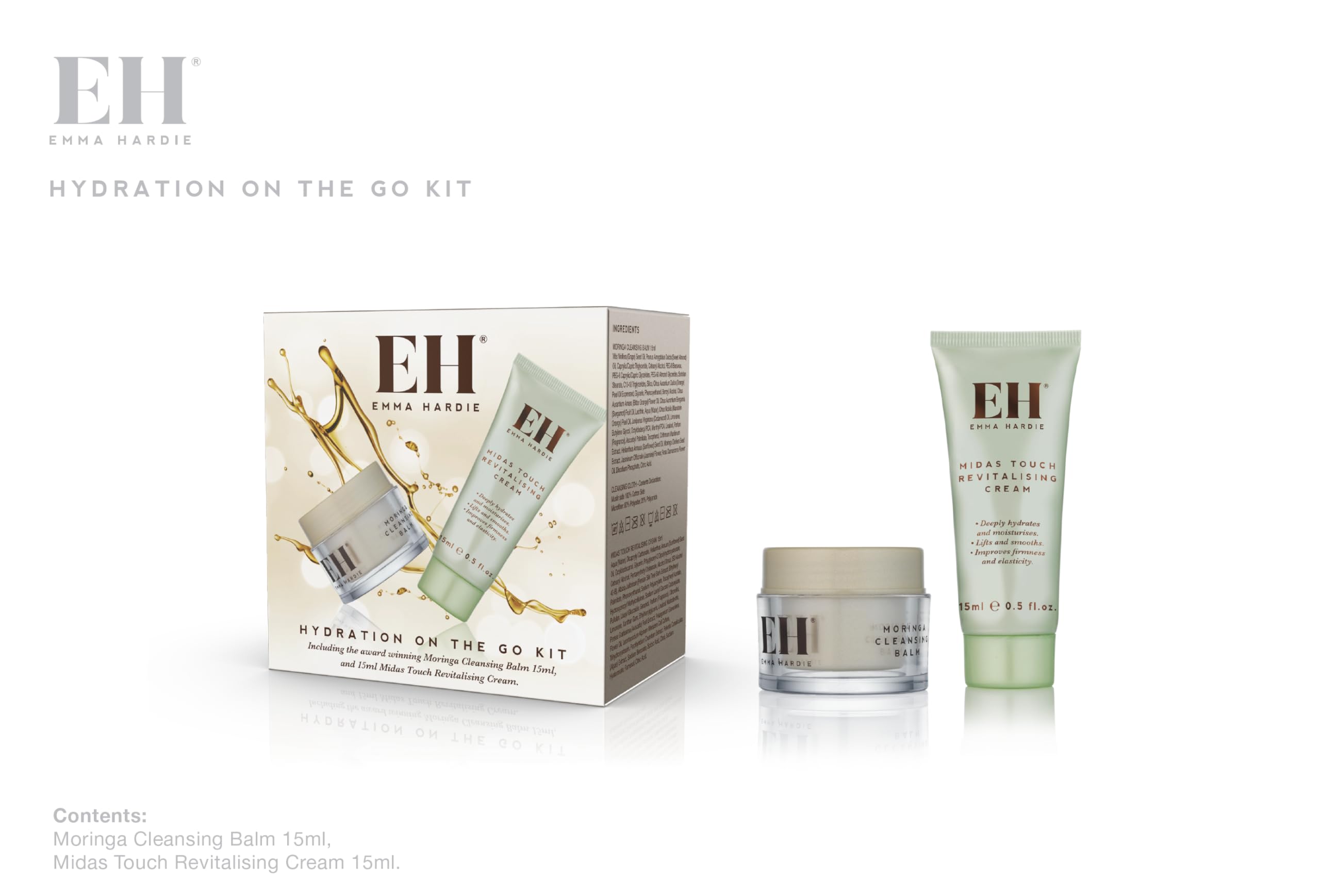 Emma Hardie Hydration On The Go Kit | Moringa Cleansing Balm & Midas Touch Cream 2