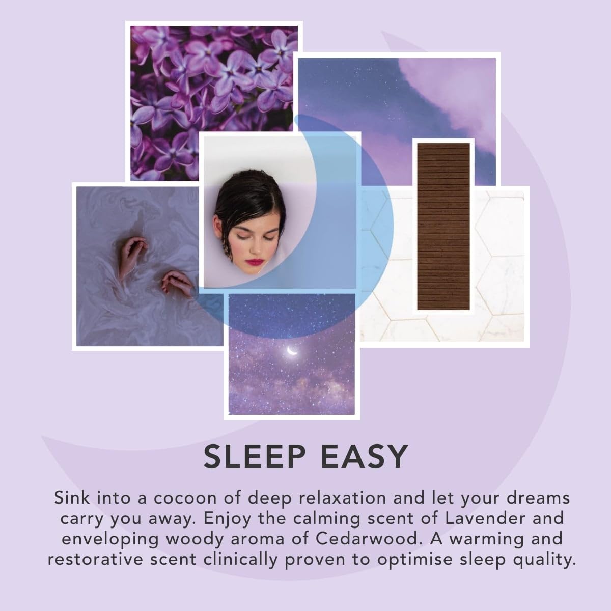 Sunday Rain Sleep Easy Bubble Bath Lavender & Cedarwood Calming Soak, 450ml 3