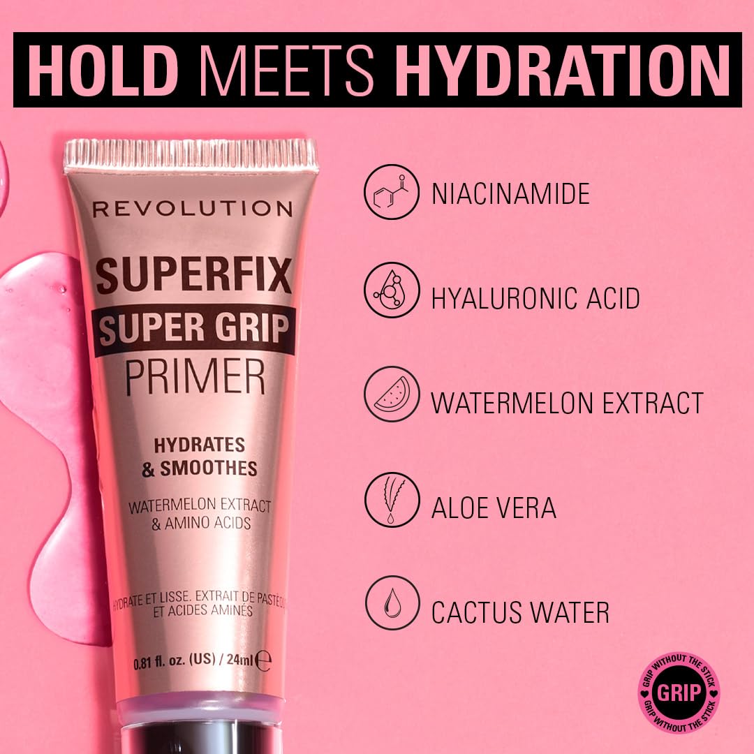 Revolution Superfix Grip Primer: Hydrating, Smoothing Face Primer for All Skin Types 4