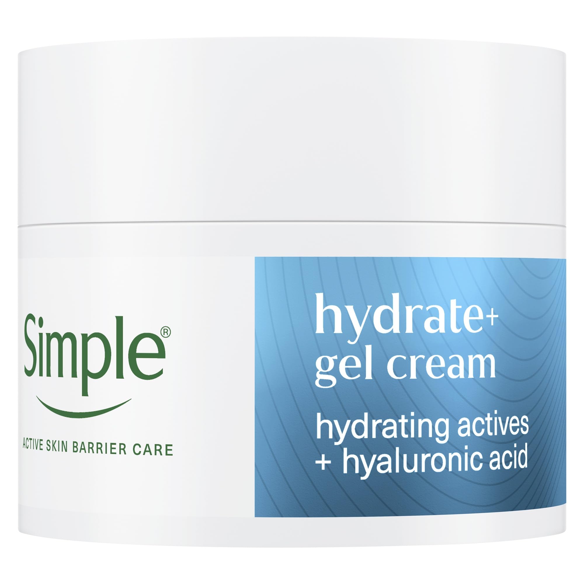 Simple Hydrate+ Gesichtscreme mit feuchtigkeitsspendenden Wirkstoffen und Hyaluronsäure für