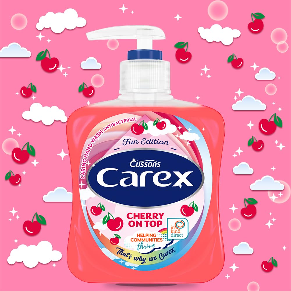 CAREX Cherry On Top Antibacterial Handwash Multipack (6 x 250ml) - Skin Kind Formula 4