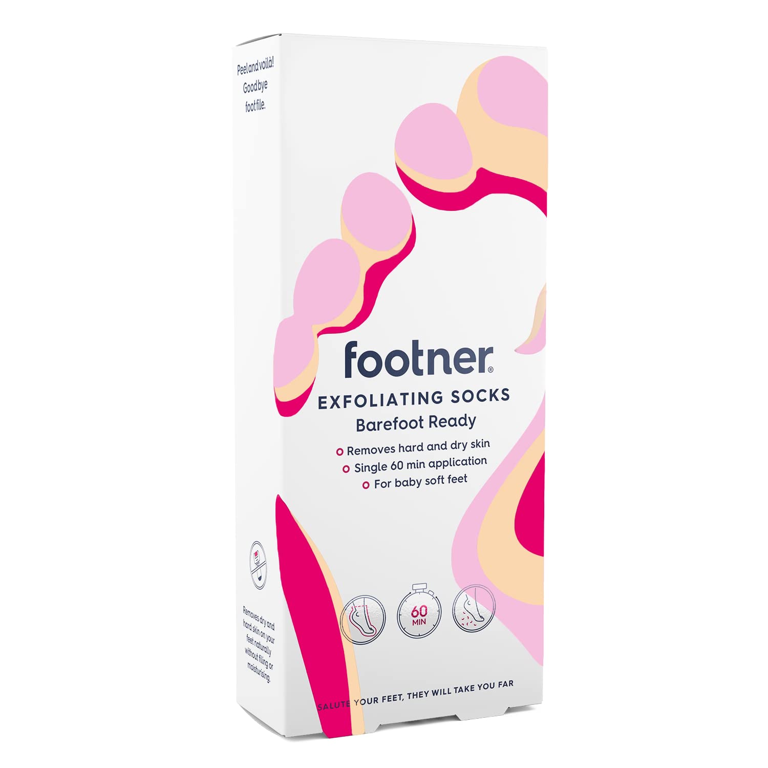 Footner Exfoliating Foot Mask Socks for Hard Skin and Cracked Heels