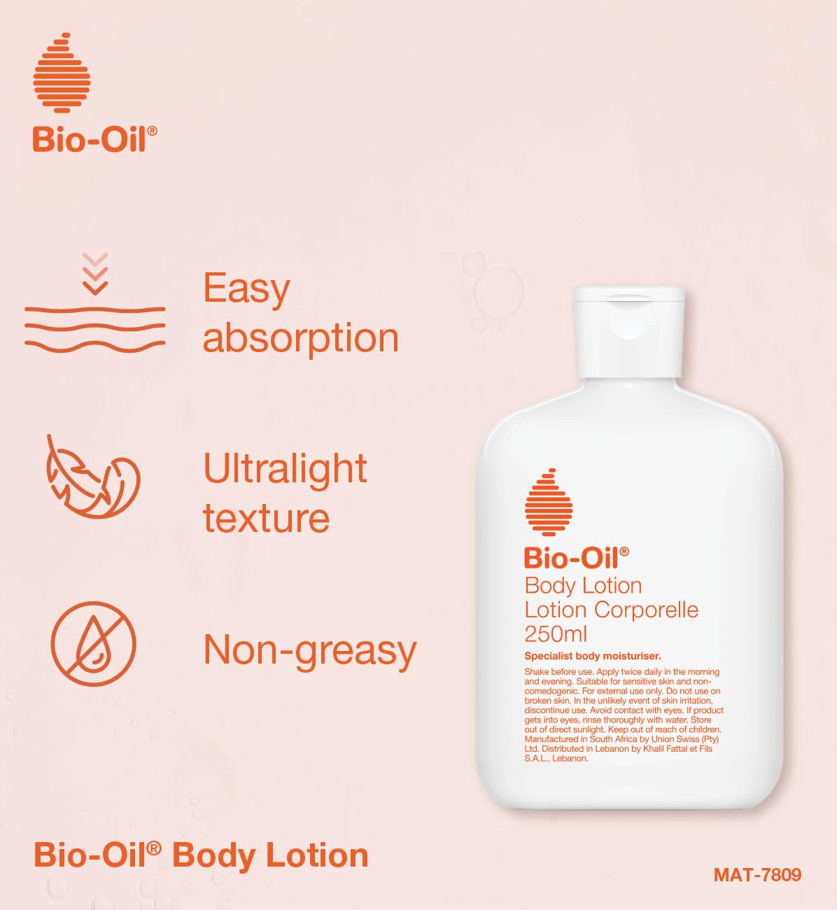 Bio Oil Body Lotion (250 ml) – Ultraleichte Feuchtigkeitslotion für trockene Haut – Nicht fettende Tagespflege mit Öl-in-Wasser-Technologie – Spendet Feuchtigkeit und regeneriert trockene Haut 6