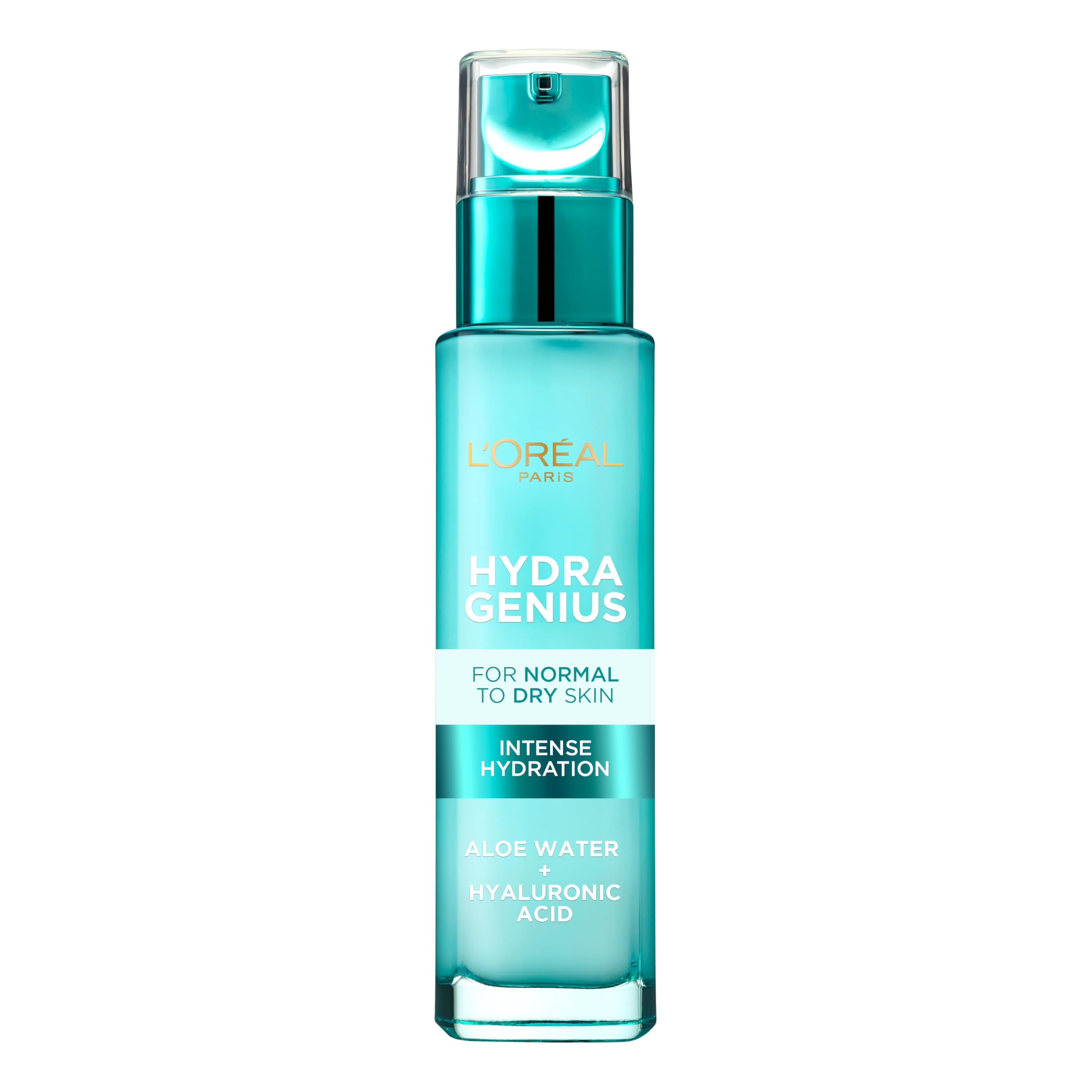 L'Oreal Paris Hydra Genius Hyaluronic Acid + Aloe Liquid Moisturiser for Normal to Dry Skin, 70 ml
