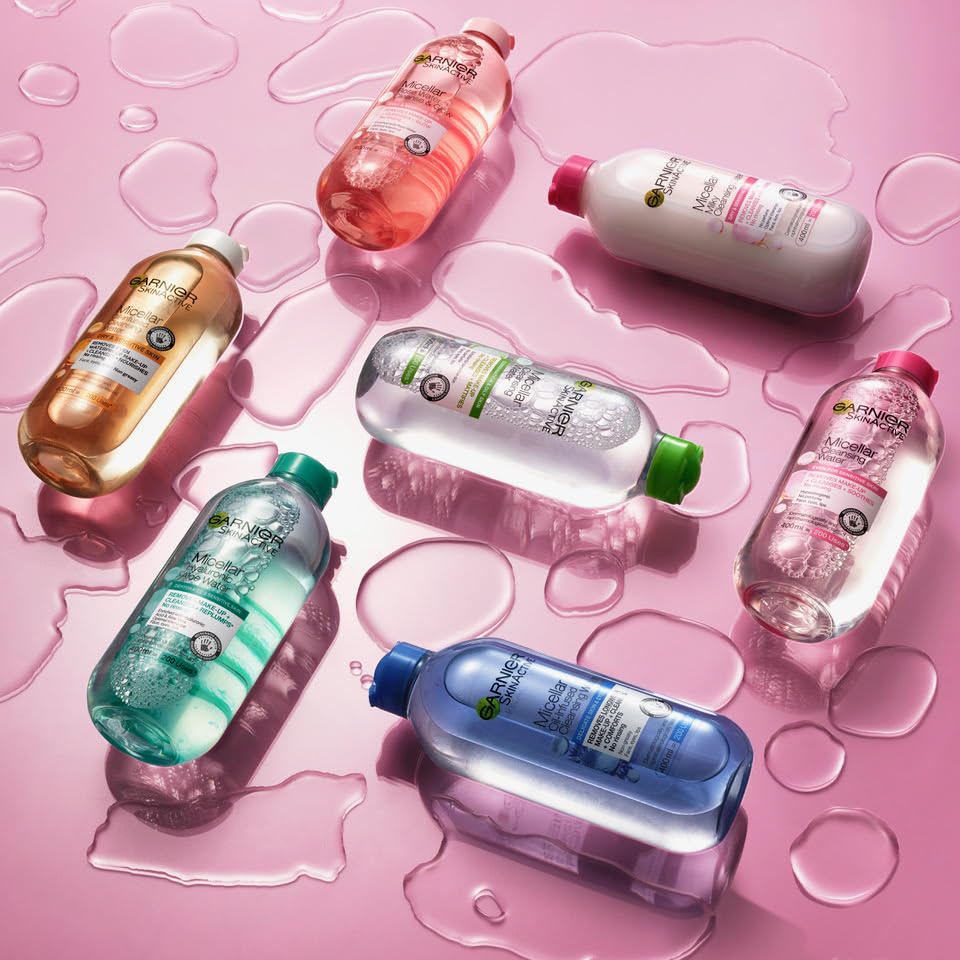 Garnier Rose Micellar Cleansing Water Gentle Face Cleanser & Makeup Remover 6