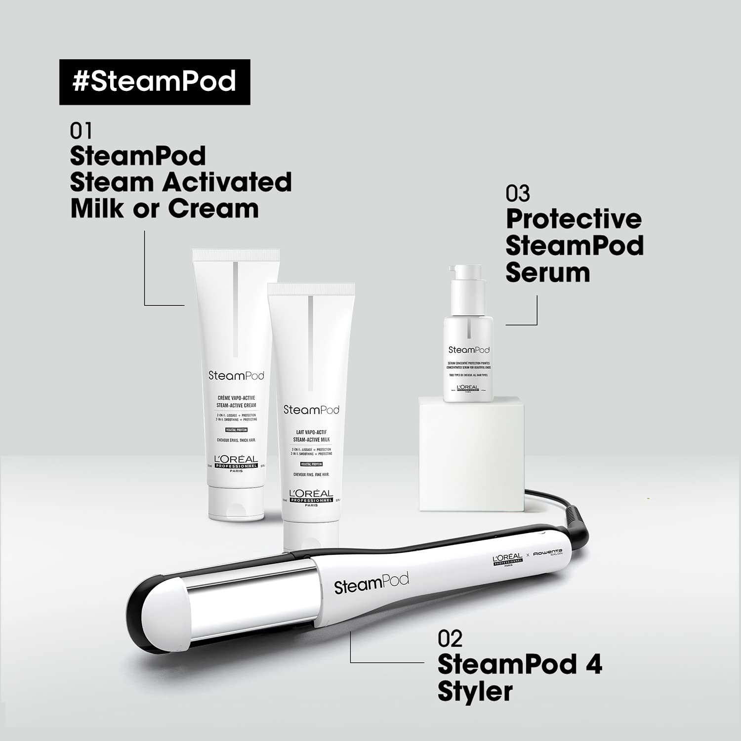 L'Oréal Professionnel Steam Hair Straightener & Styling Tool for All Hair Types 8