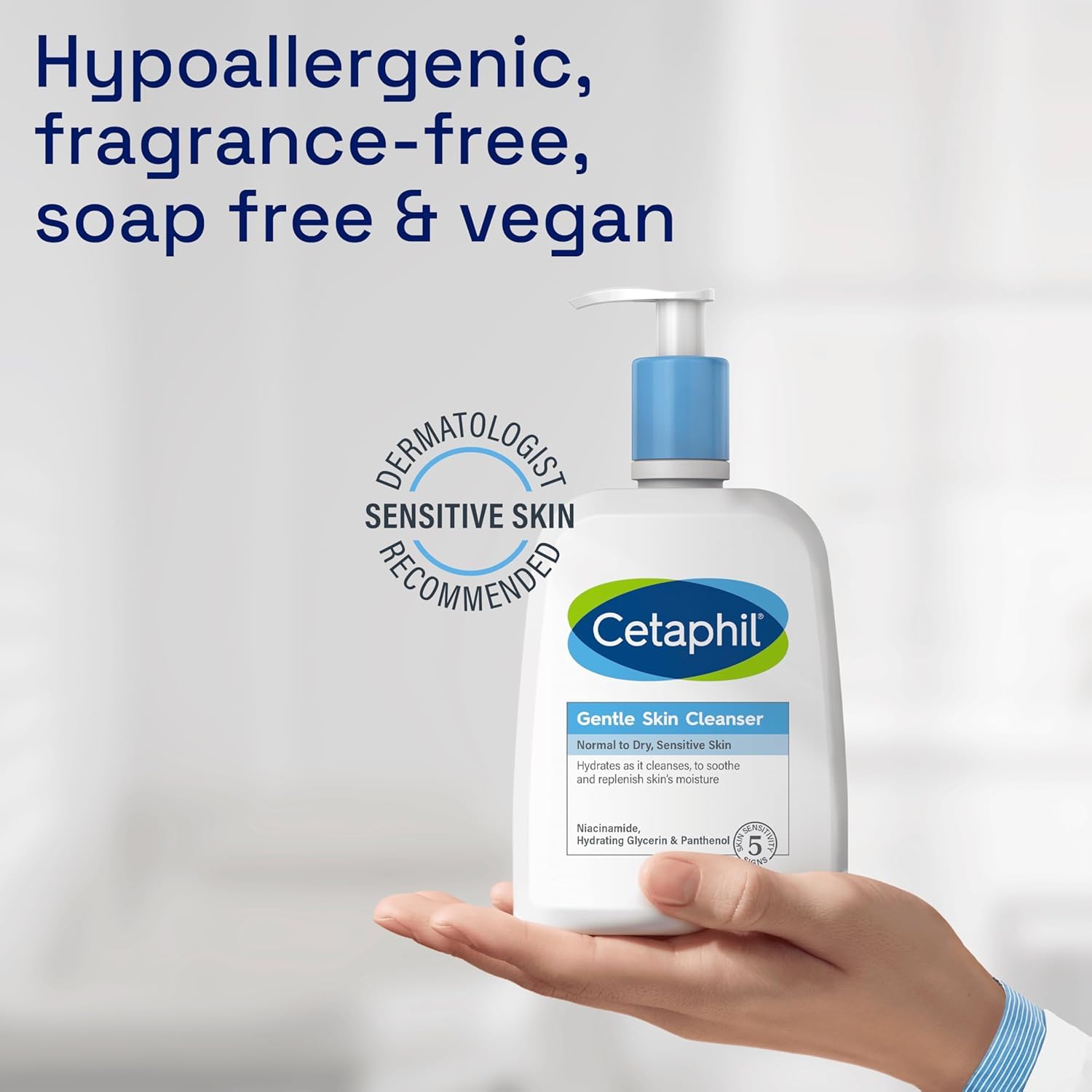 Cetaphil Gentle Skin Cleanser 473ml - Face & Body Wash for Normal to Dry Sensitive Skin 8