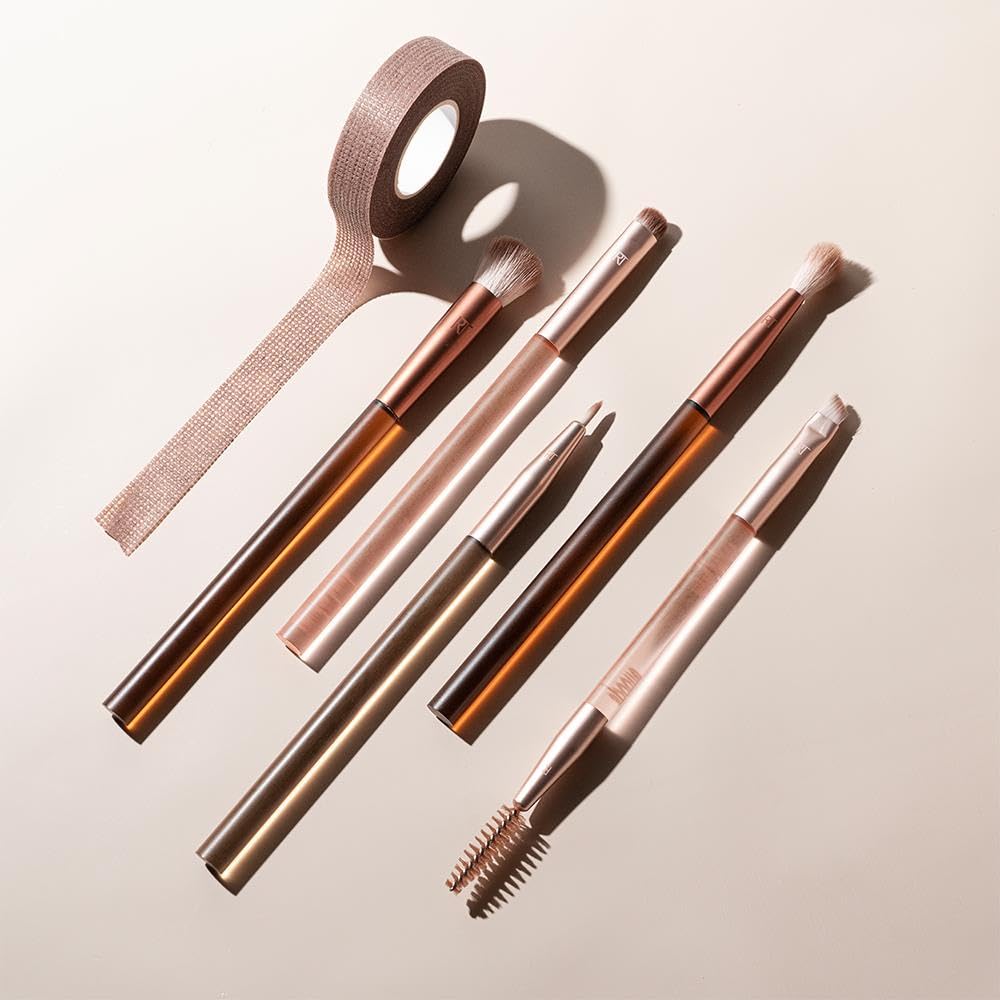 REAL TECHNIQUES New Nudes Daily Swipe Eye Kit, 7 Piece Synthetic Bristle Brush Set 5