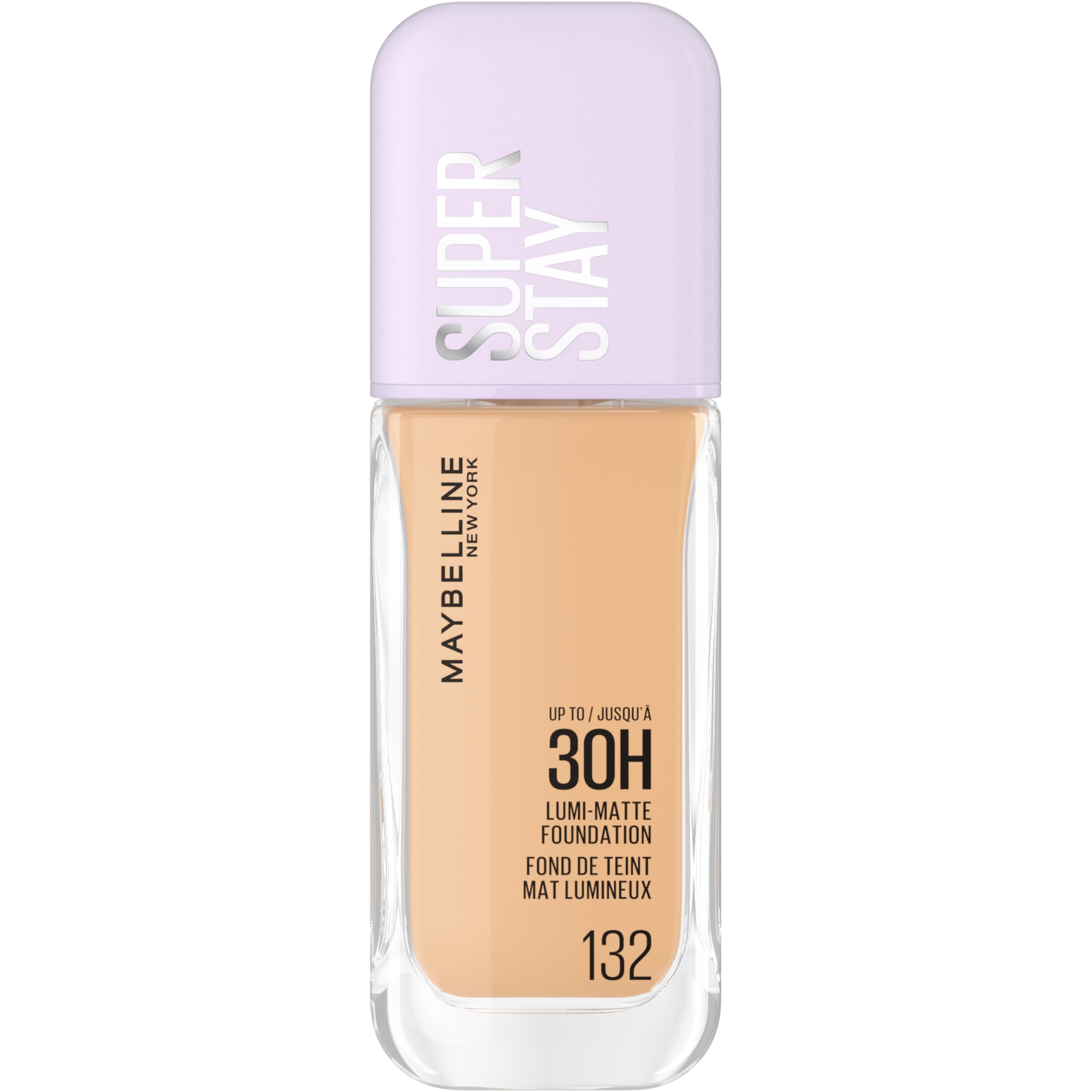 Maybelline New York Super Stay Lumi-Matte Foundation 30HR Wear, Medium-Full Coverage, Shade 132