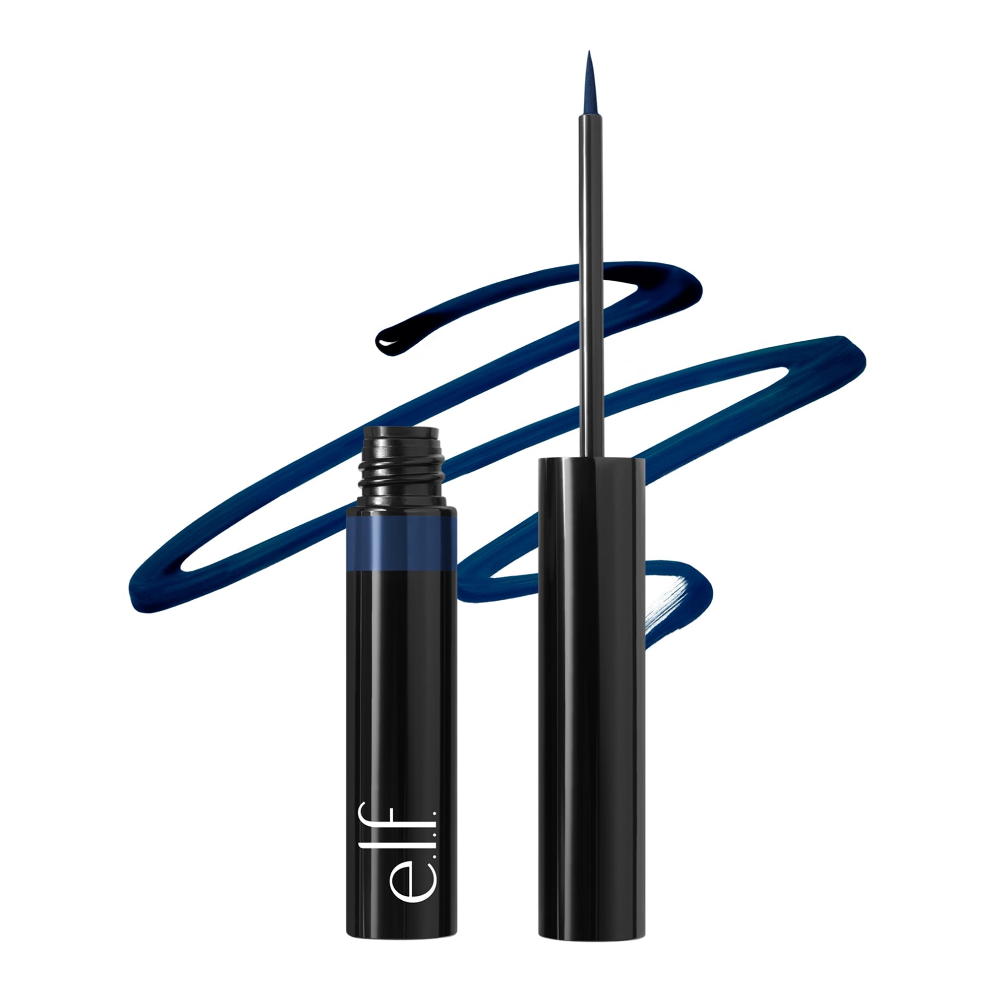e.l.f. H2O Proof Inkwell Eyeliner Pen - High-Pigment Waterproof Liquid Eyeliner in Navy Baby