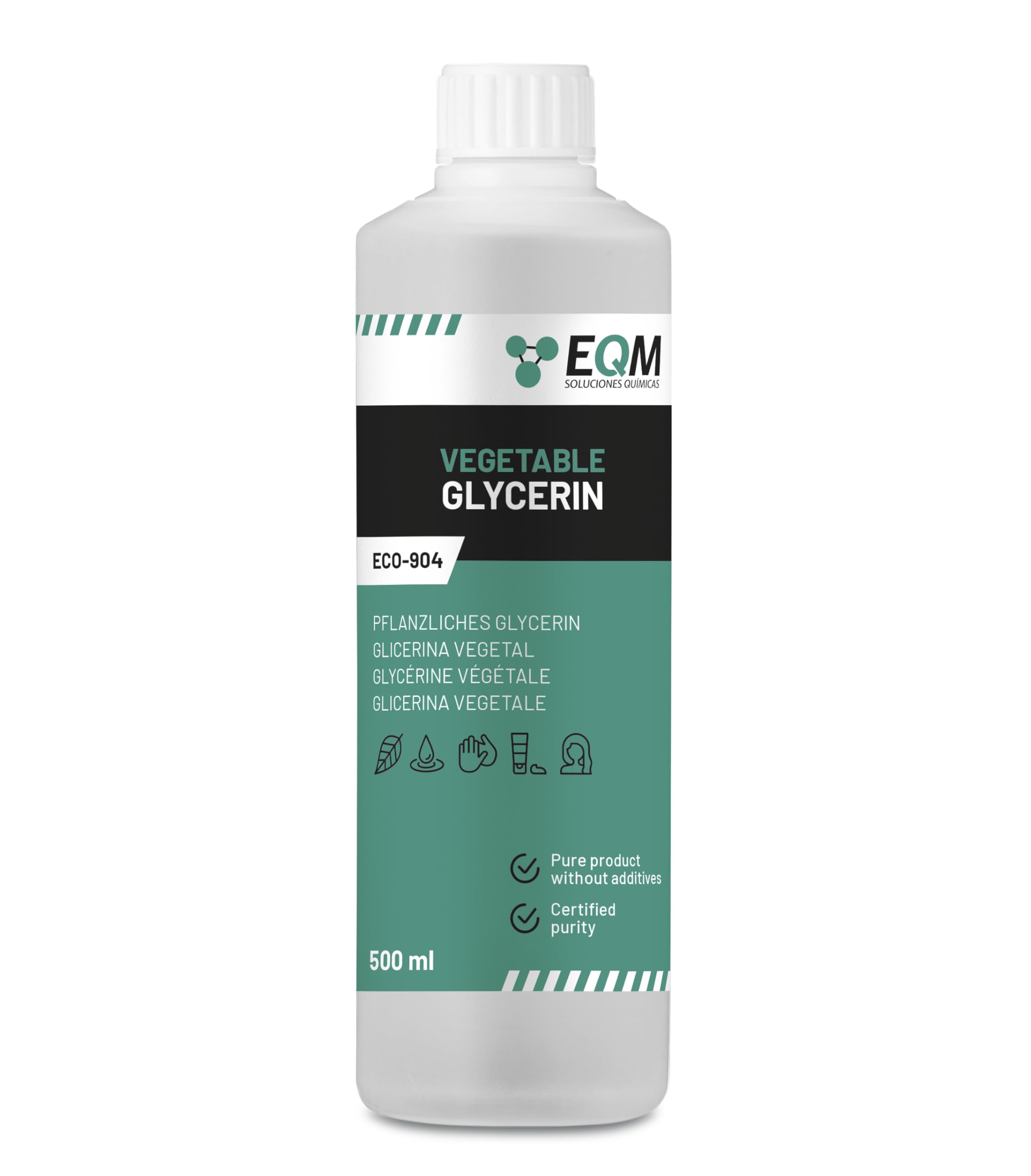 EQM ECO-904 Liquid Vegetable Glycerin 99.5% Pure & Natural for Skin & Hair Care - 500 ml 1