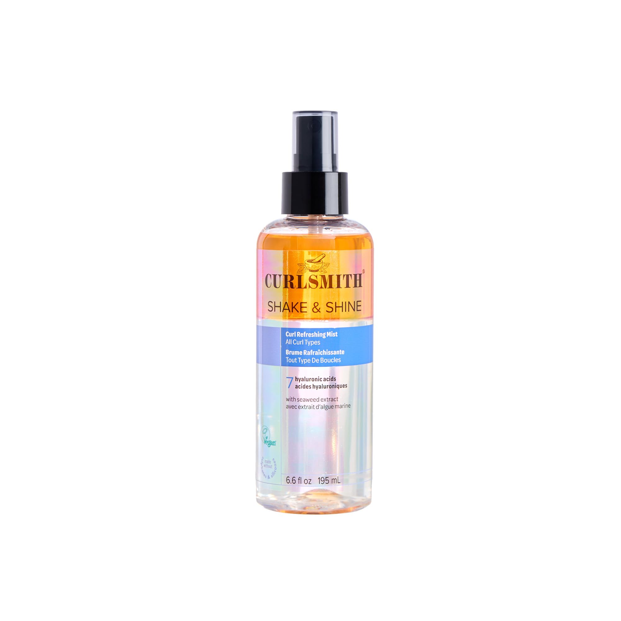 CURLSMITH Shake + Shine Curl Refreshing Mist | Bi-Phase Curl Spray with Hyaluronic Acid