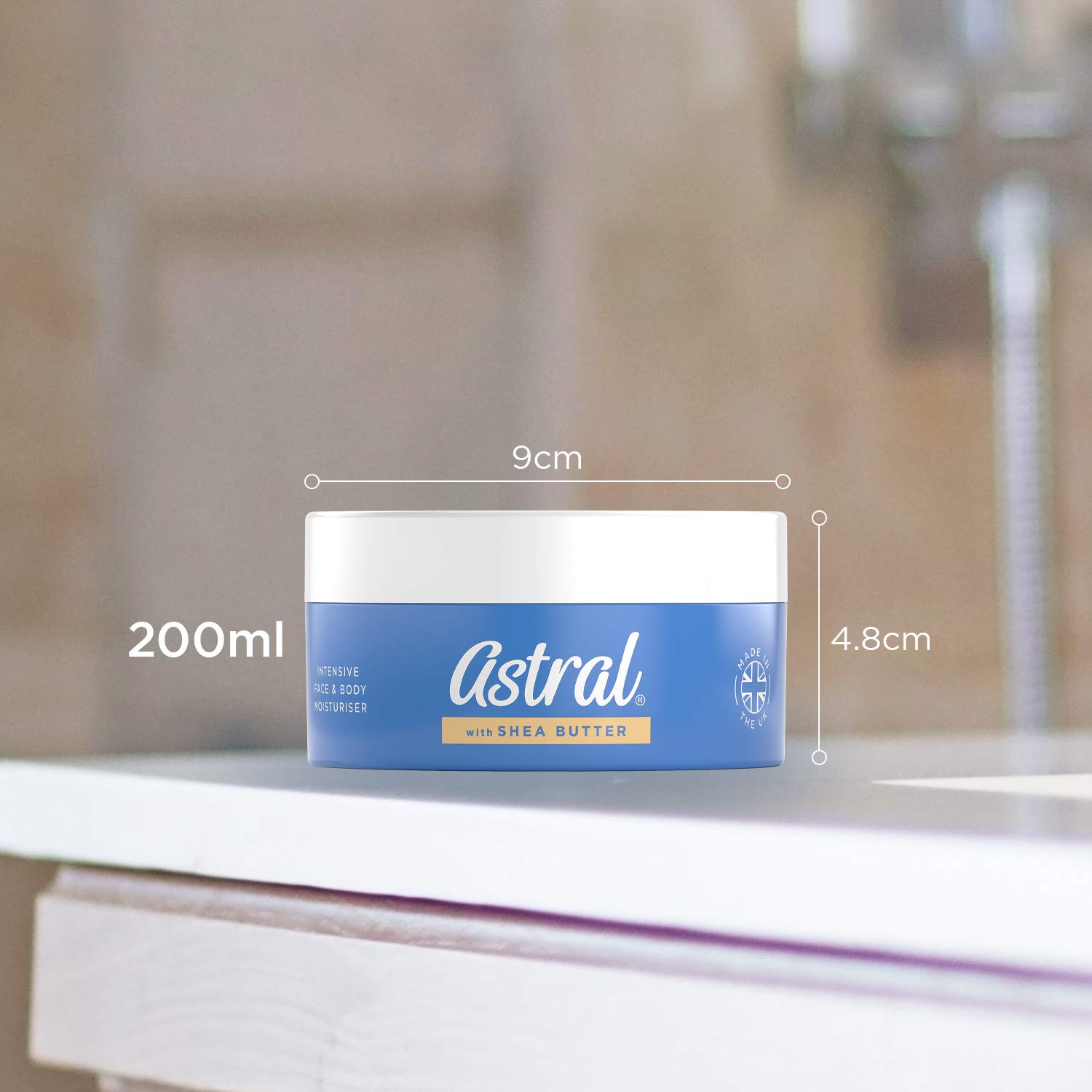 Astral Intensive Moisturiser Cream for Face & Body with Shea Butter 200ml 3